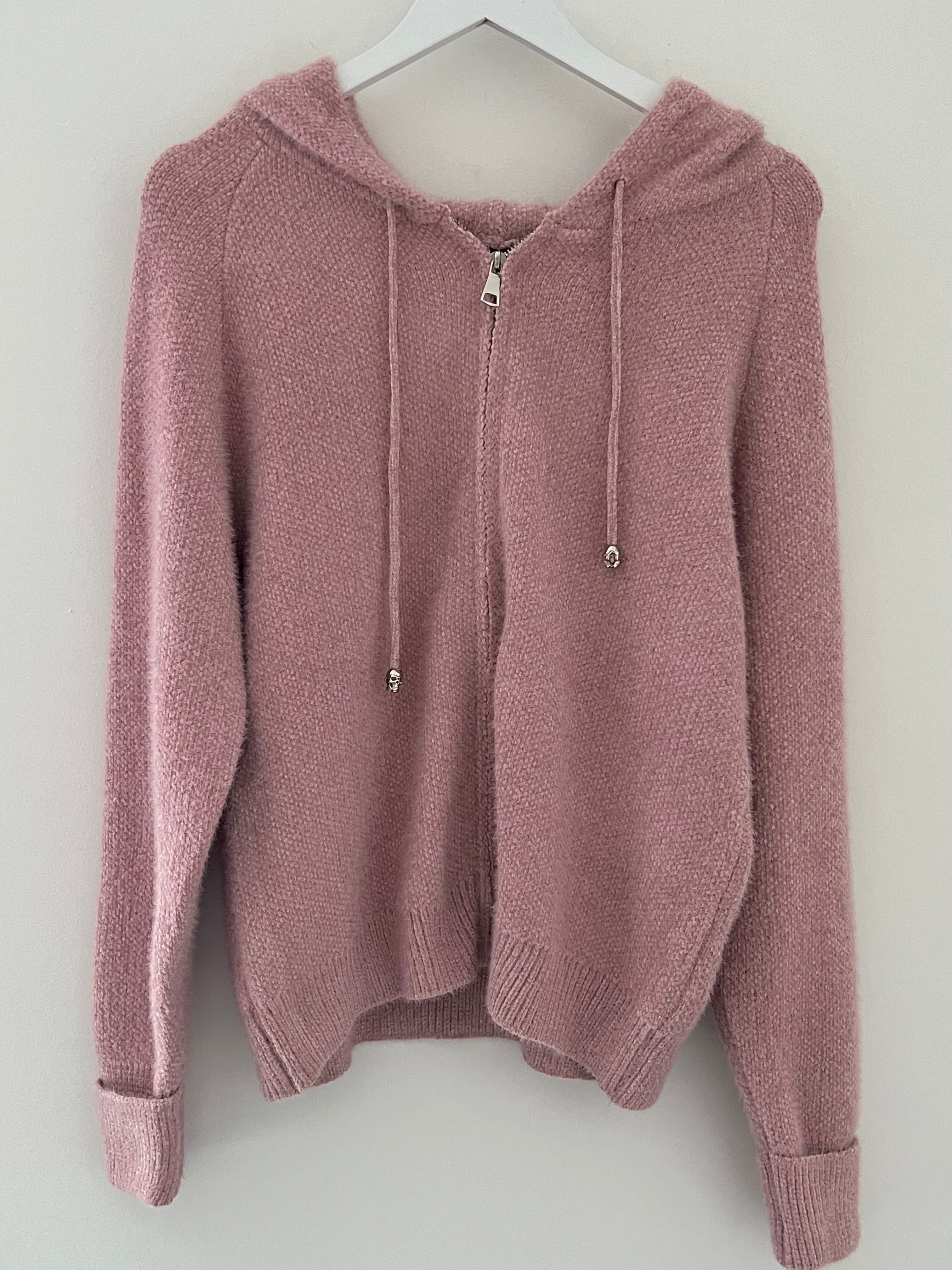 Soft Hooded Knit in Pink