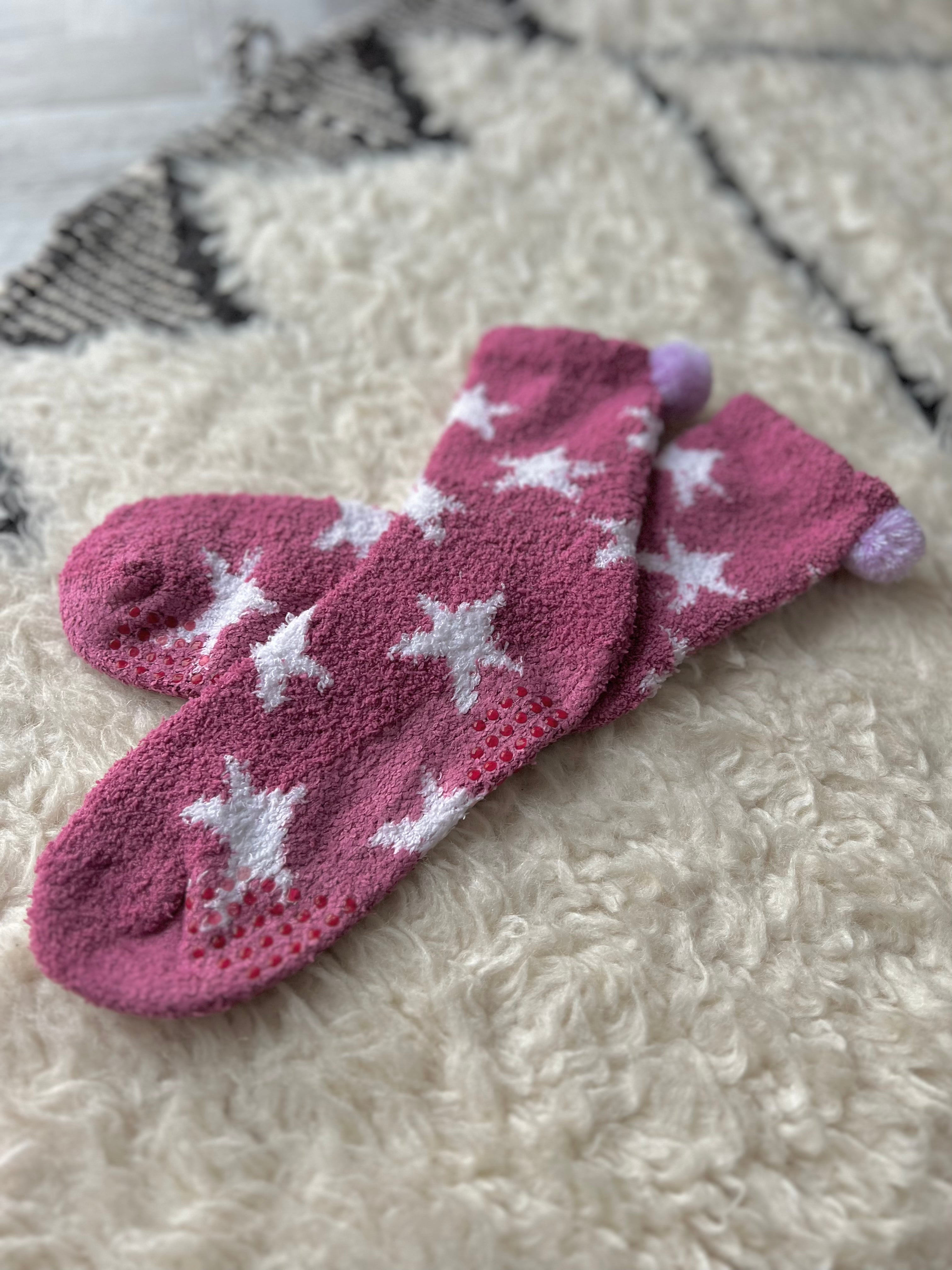 Cosy Star Socks in Pink
