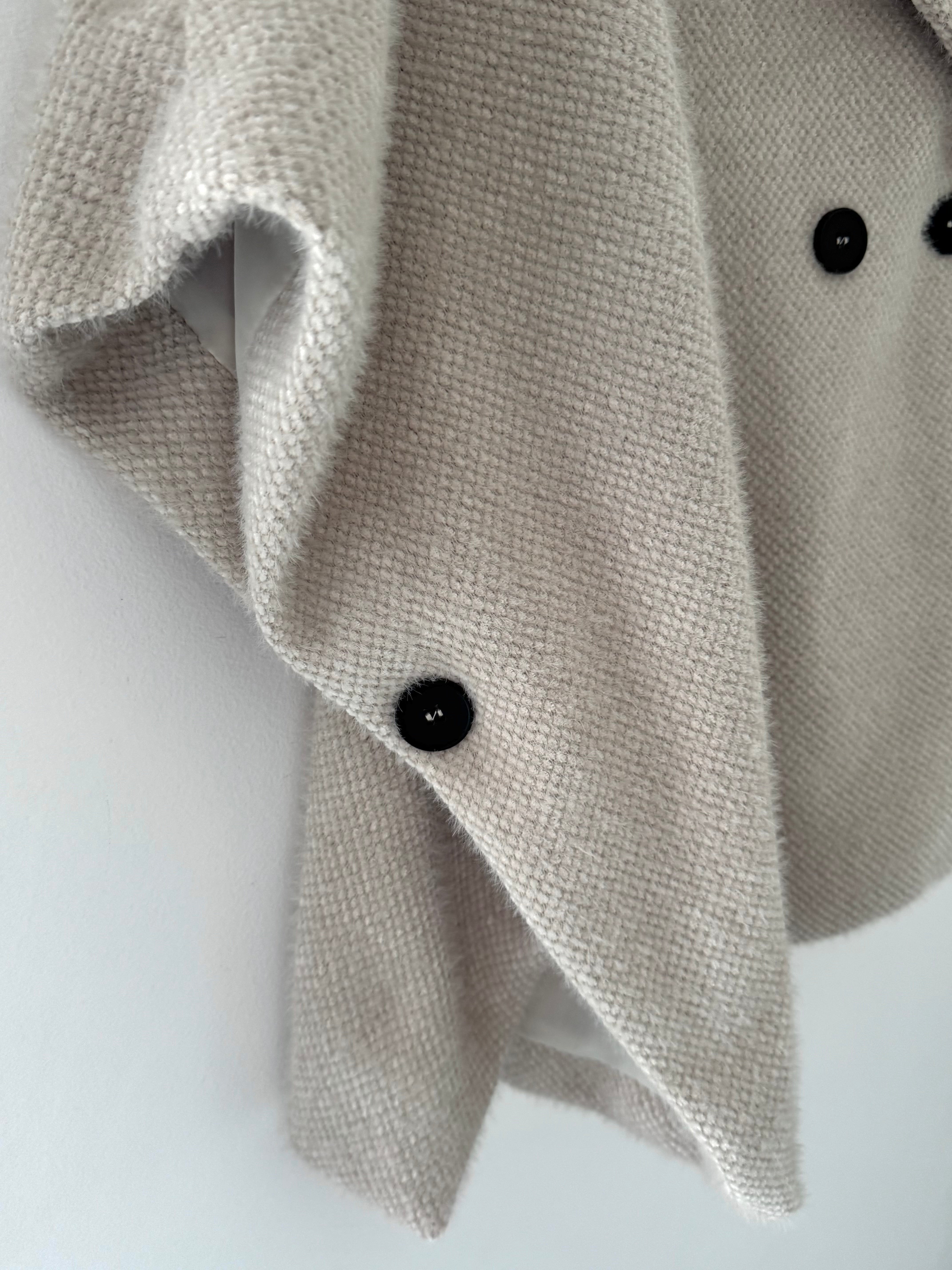 Soft Cape Jacket in Ecru