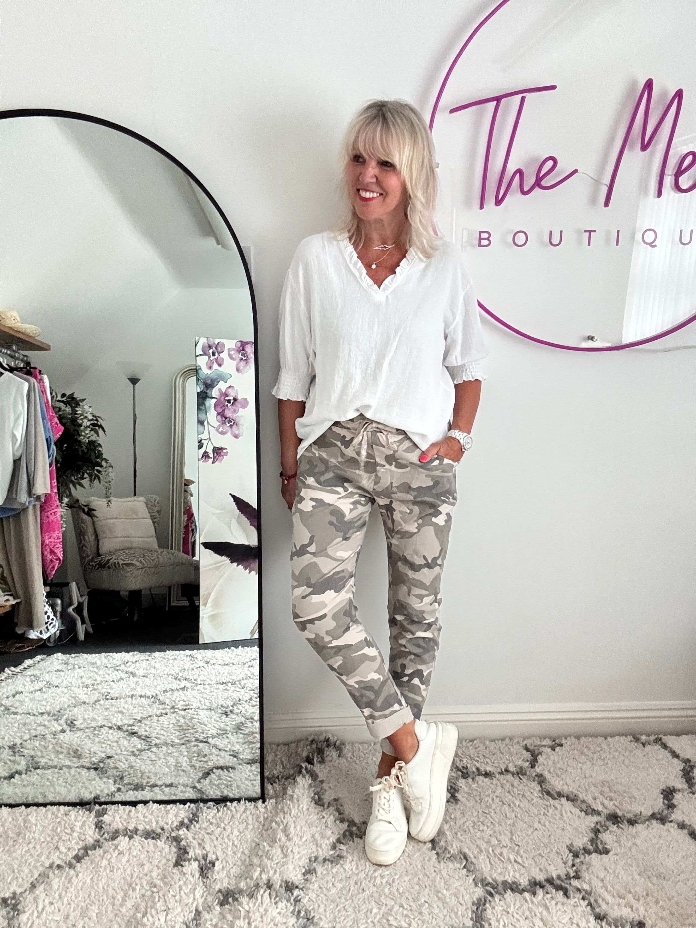 Super Stretch Joggers in Stone Camo