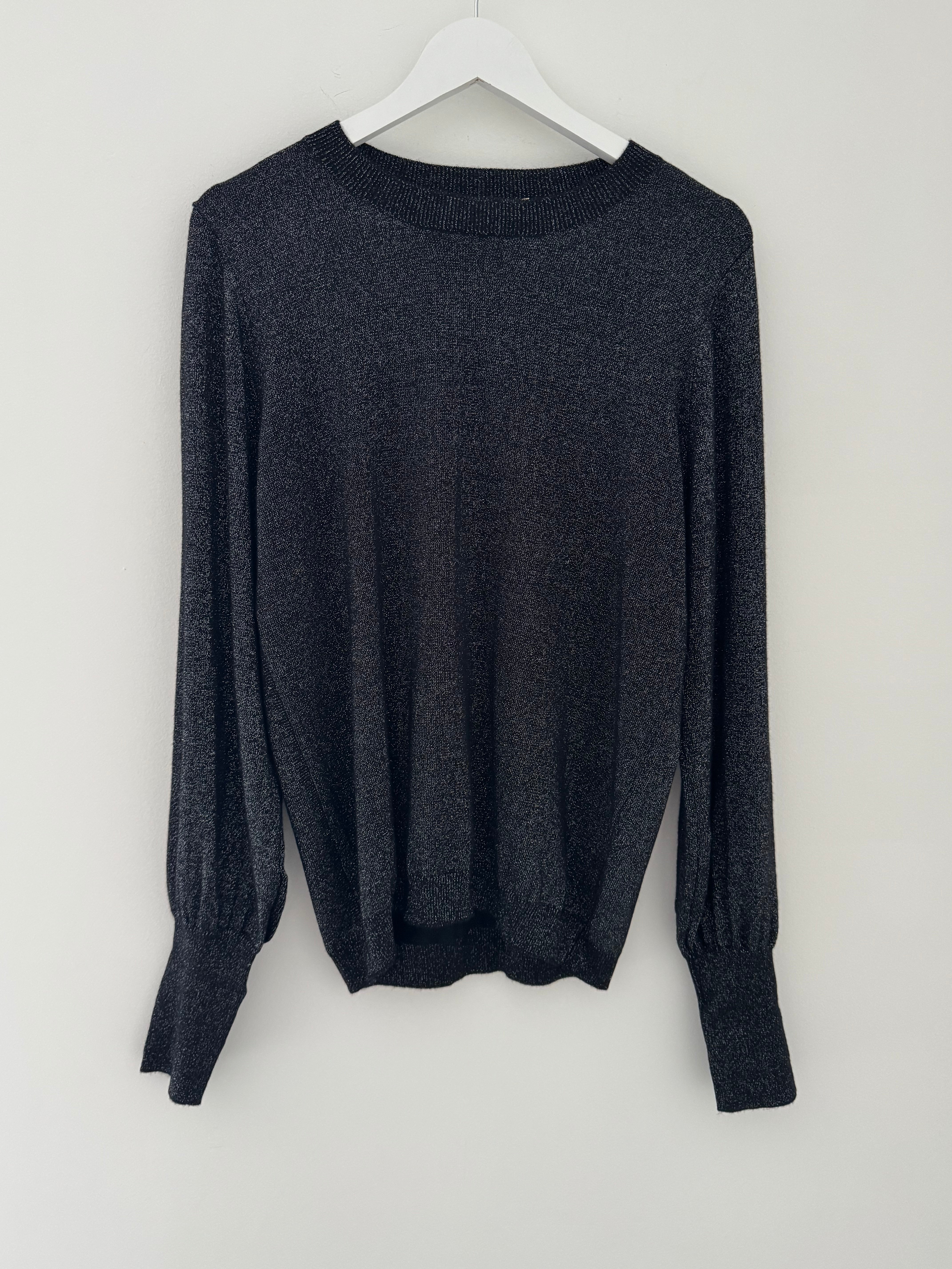 Soft Shimmer Jumper in Black