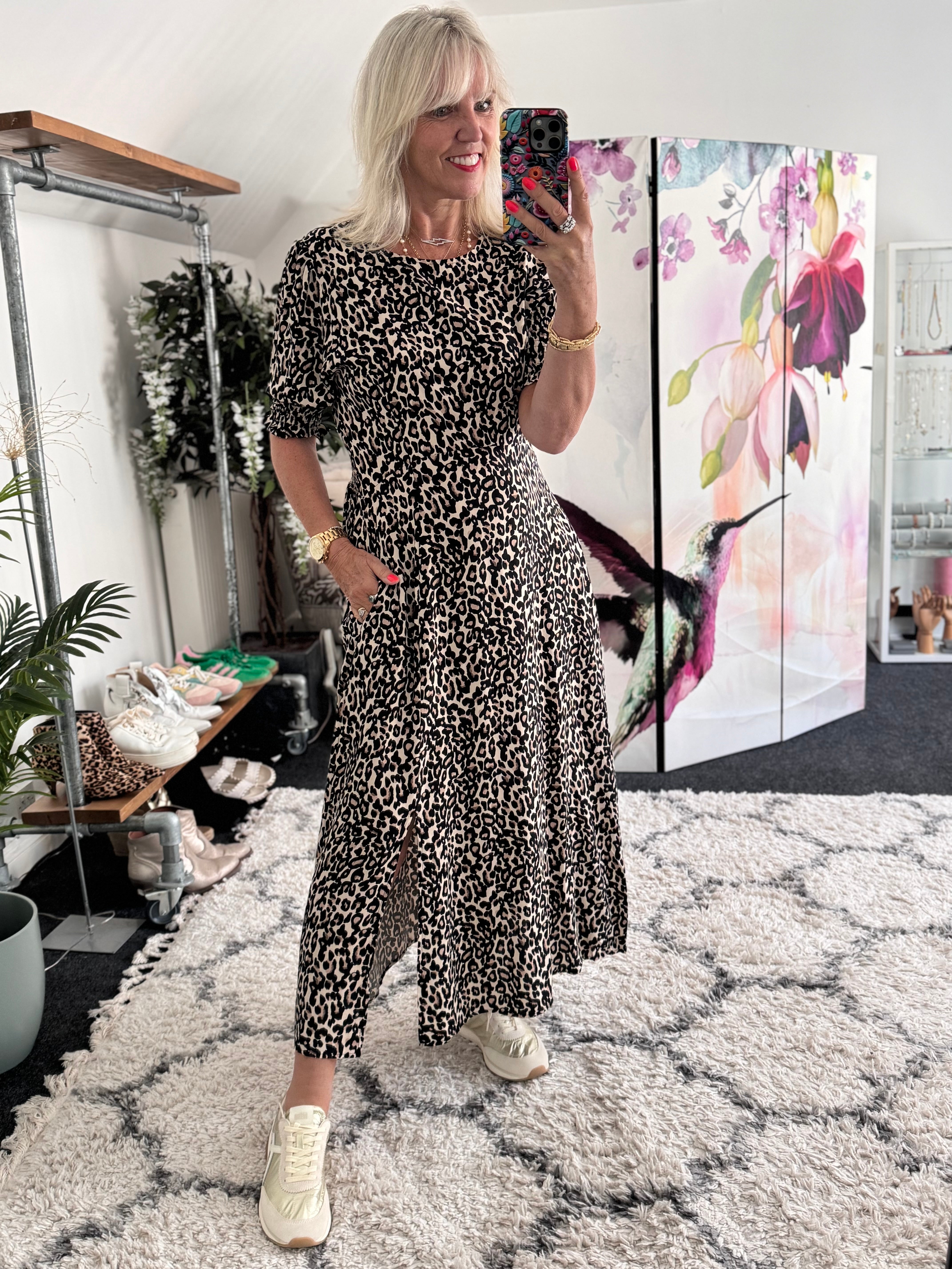Leopard Print Tea Dress