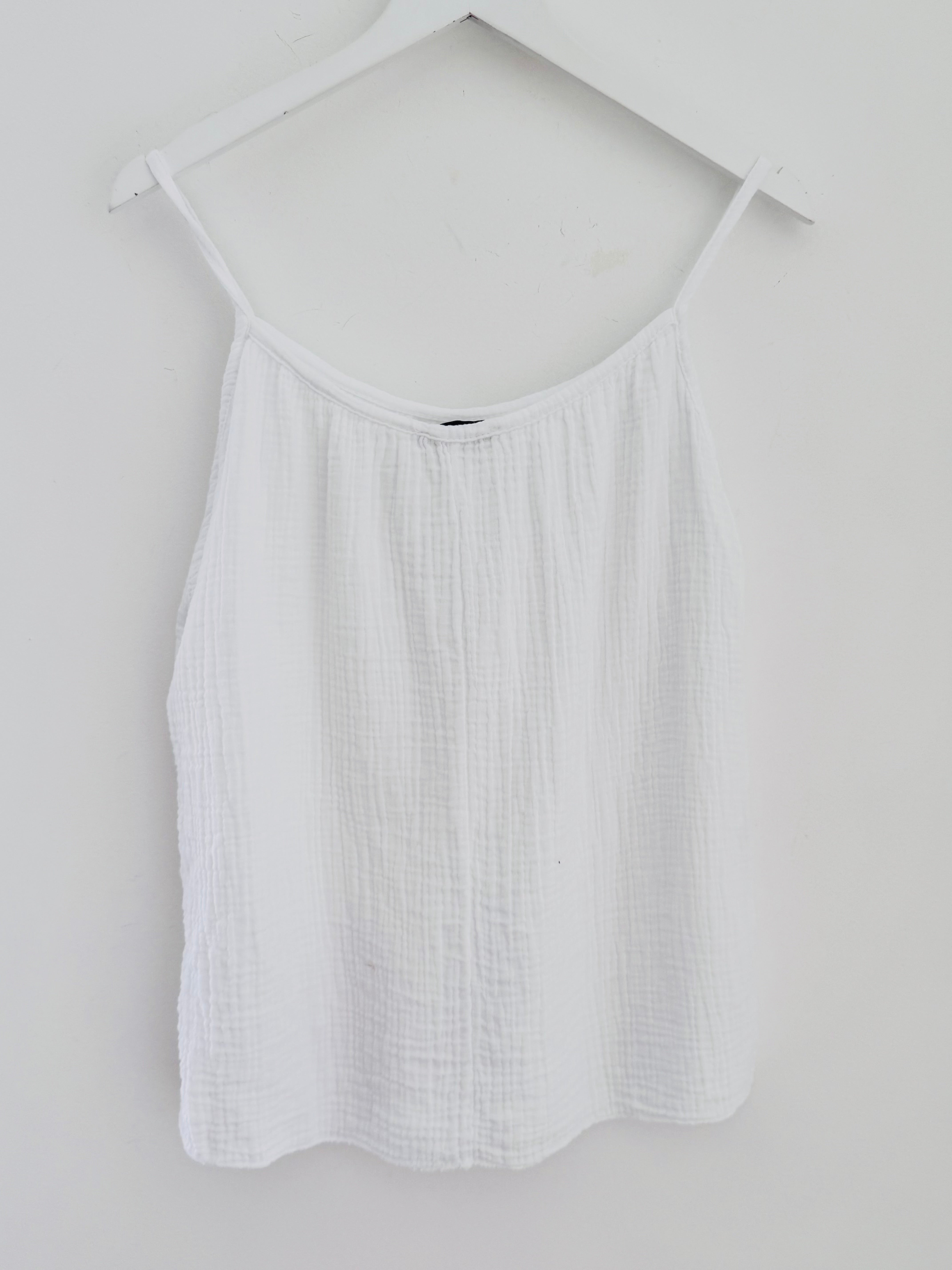 Cheesecloth Cami in White