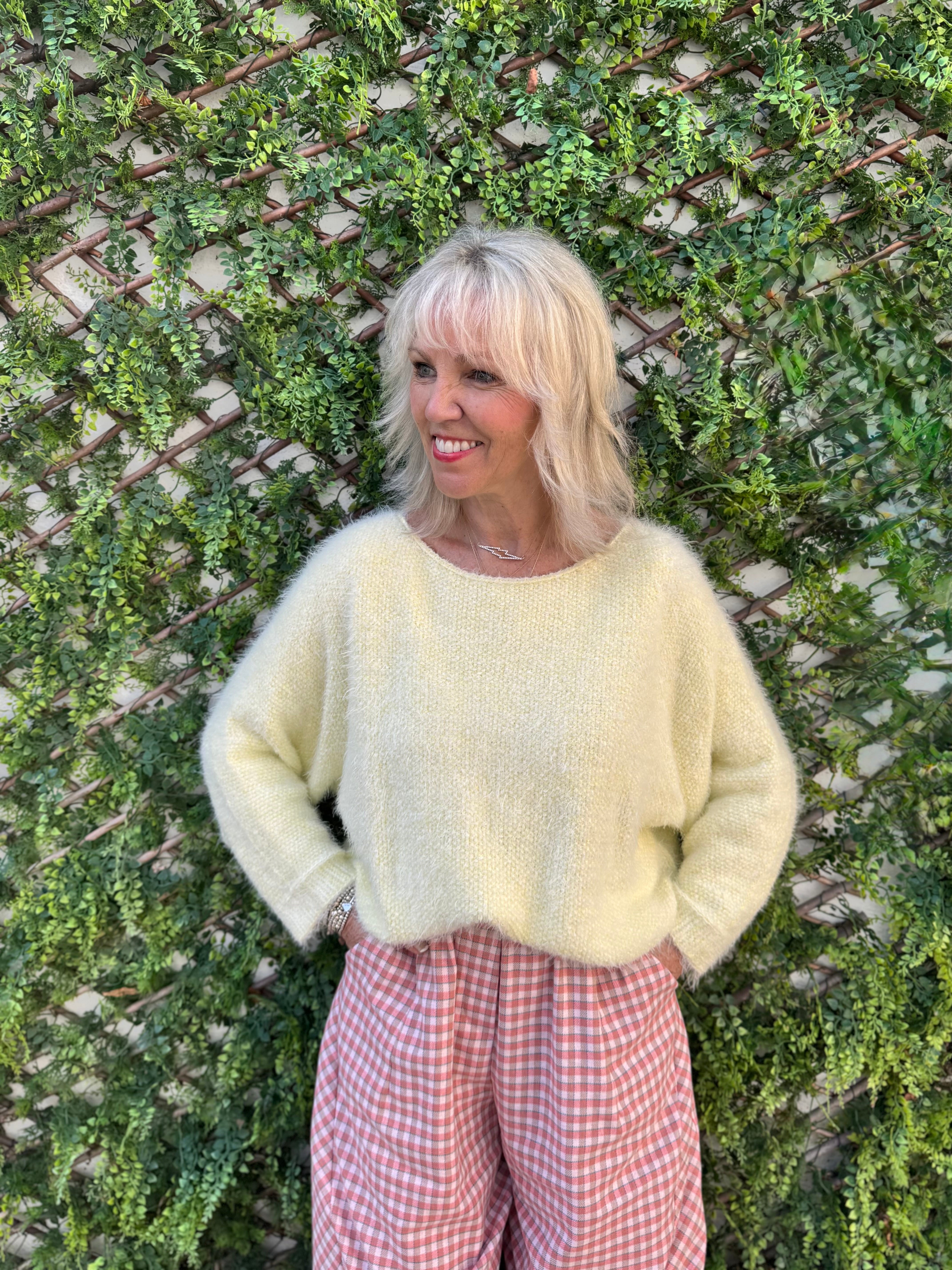 Luxe Fluffy Jumper in Lemon