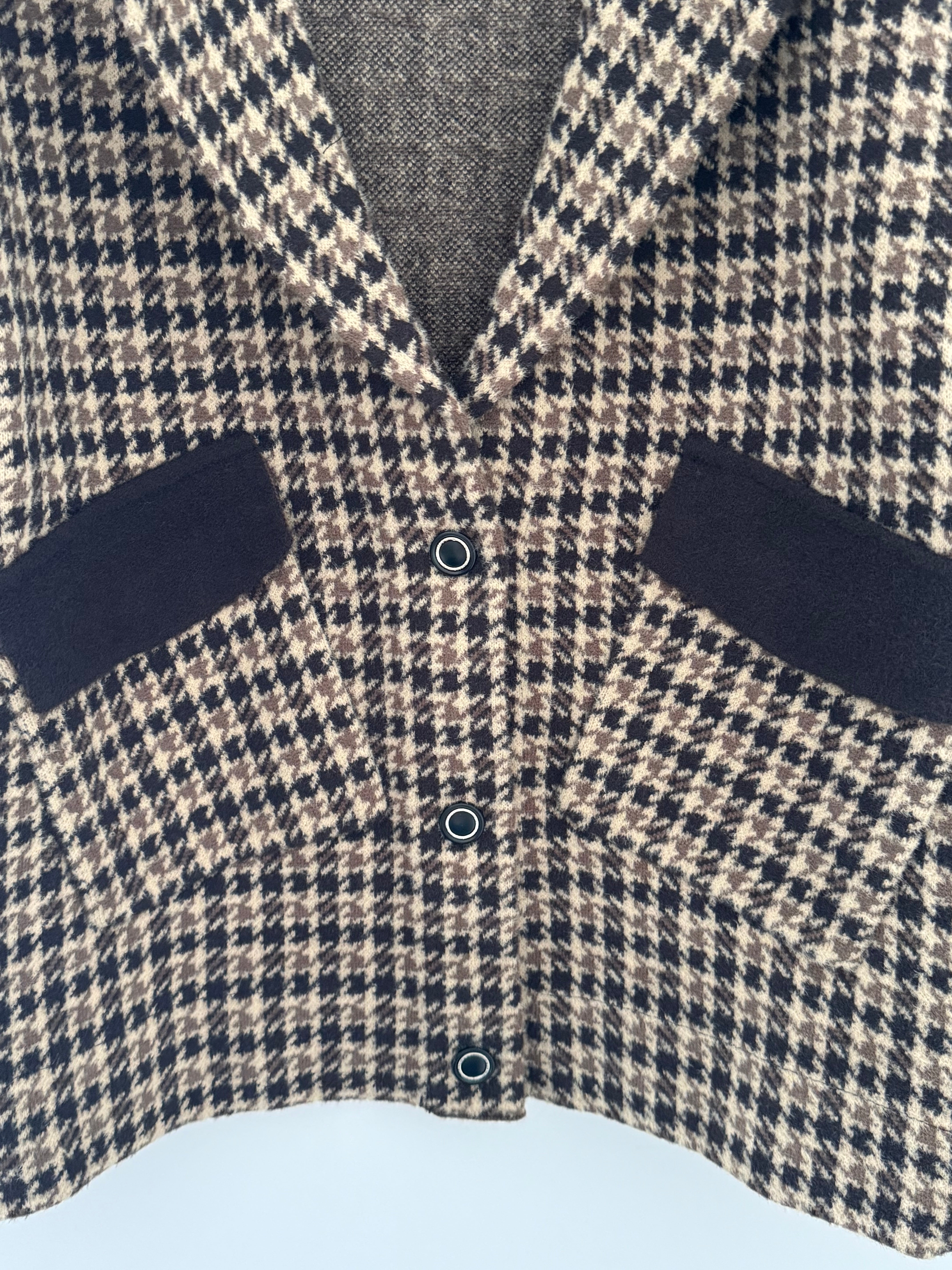 Stretch Tweed Jacket with Zip Sides