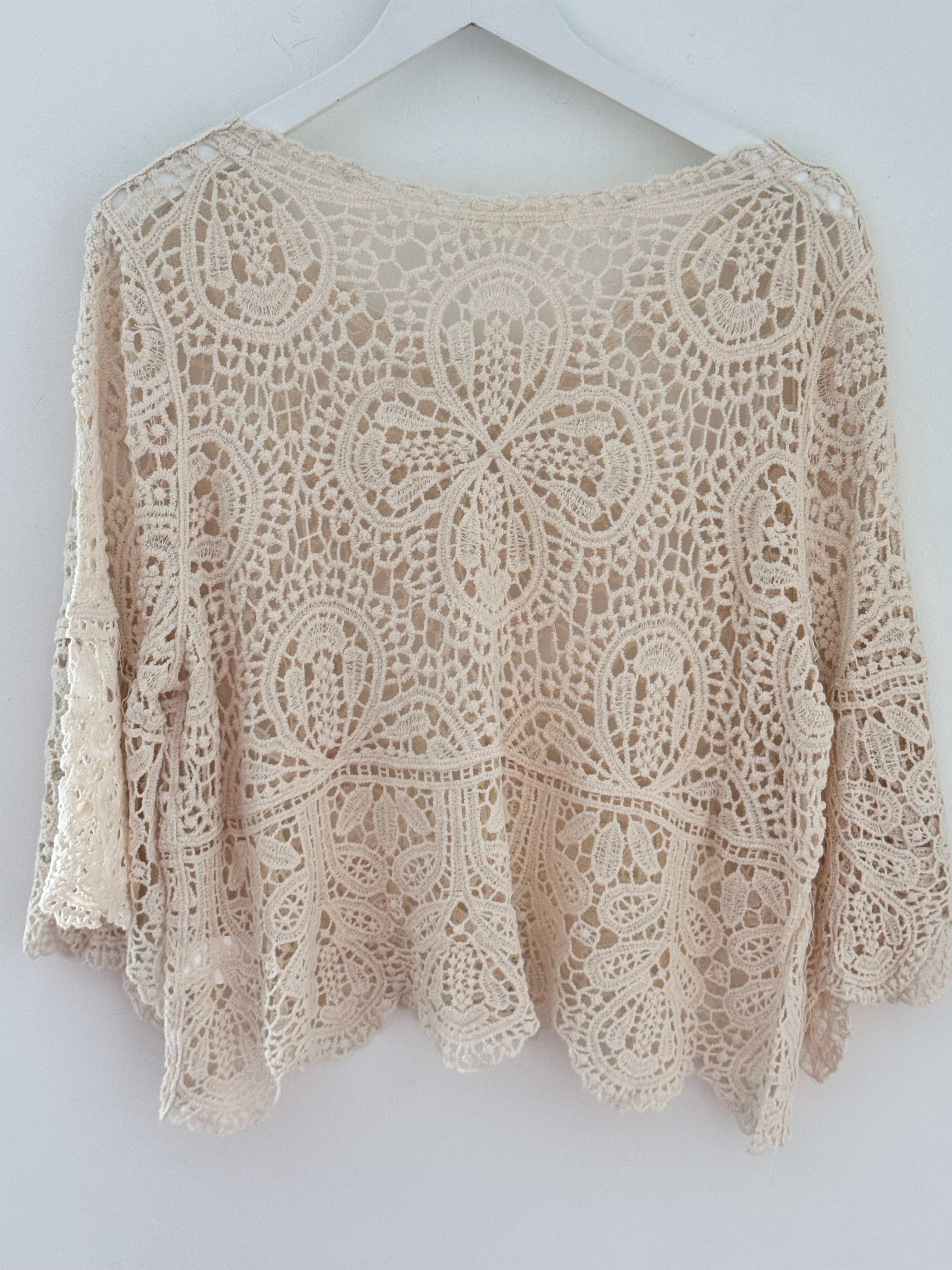 Crochet Top in Ecru