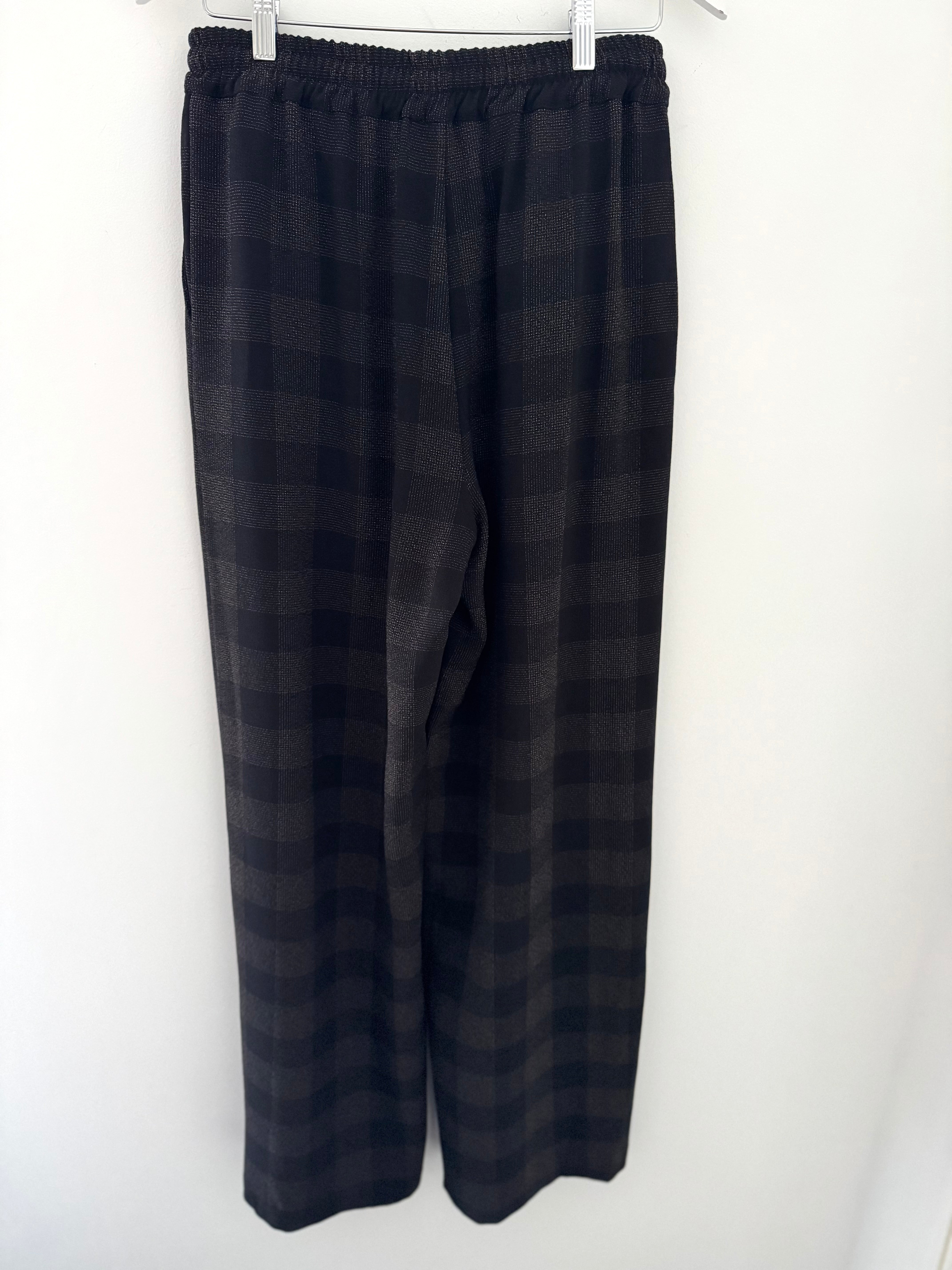 Designer Check Trousers in Black & Tan