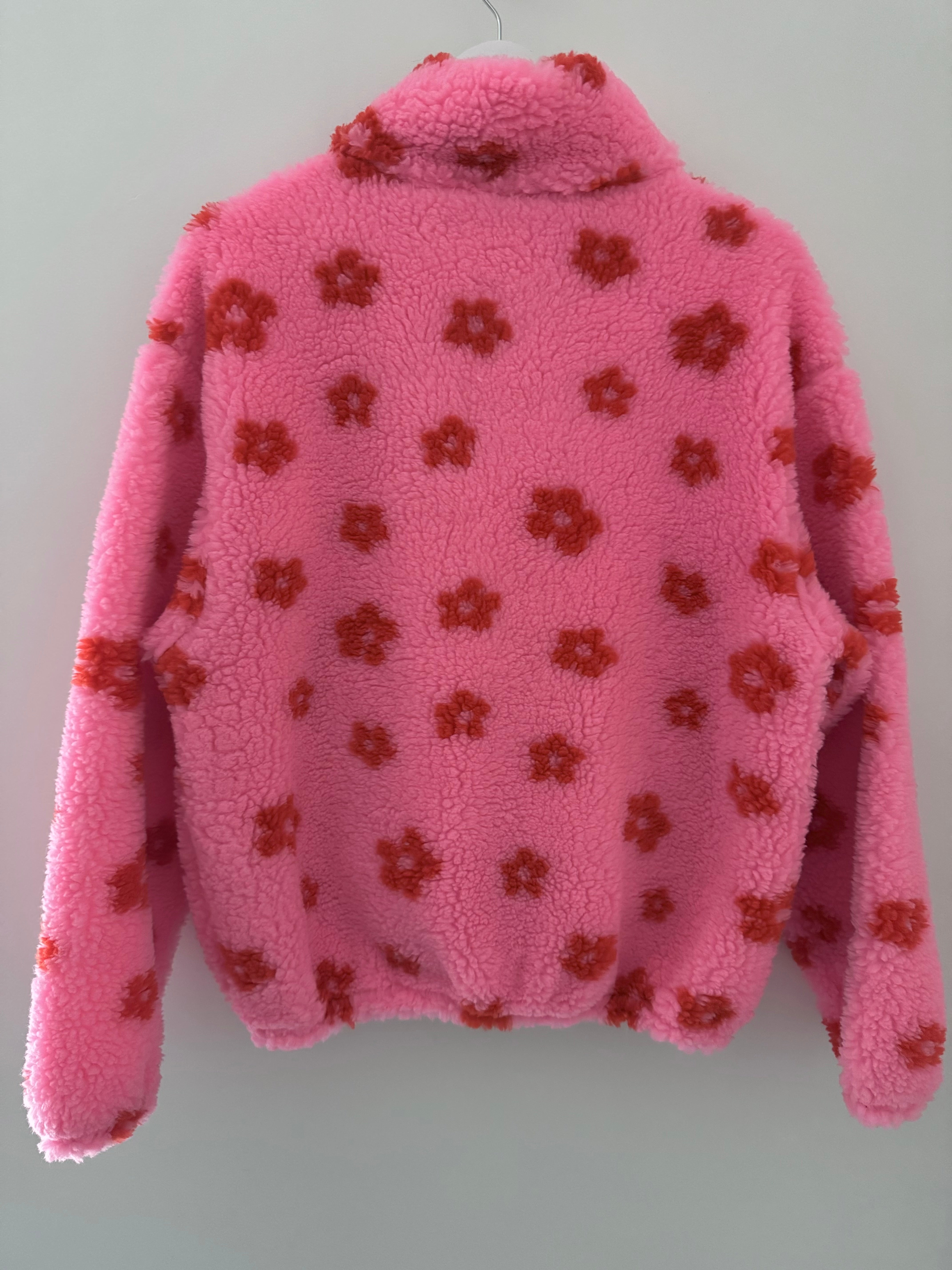 Teddy Fleece in Pink & Red