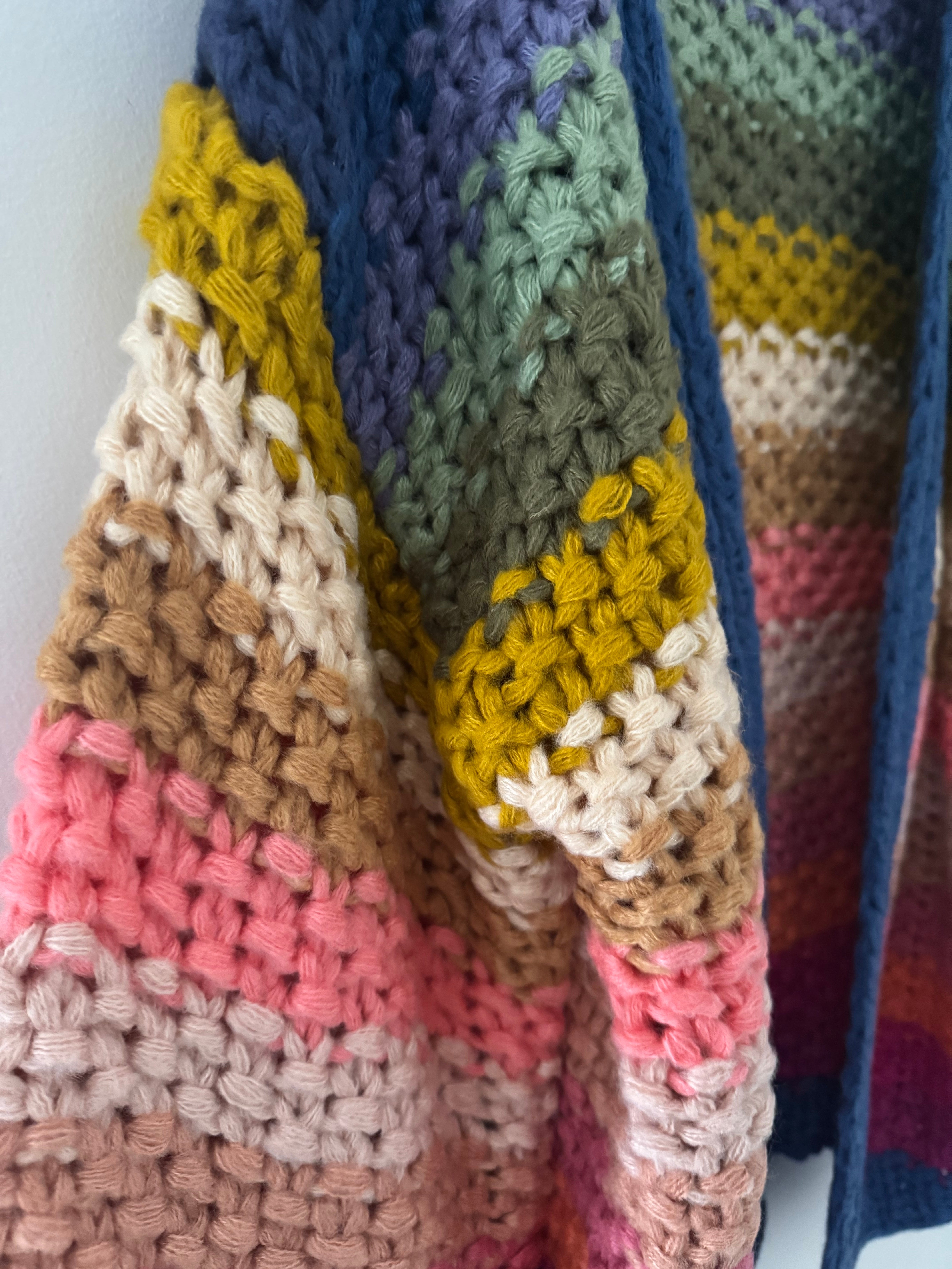 Handknitted Rainbow Cardigan