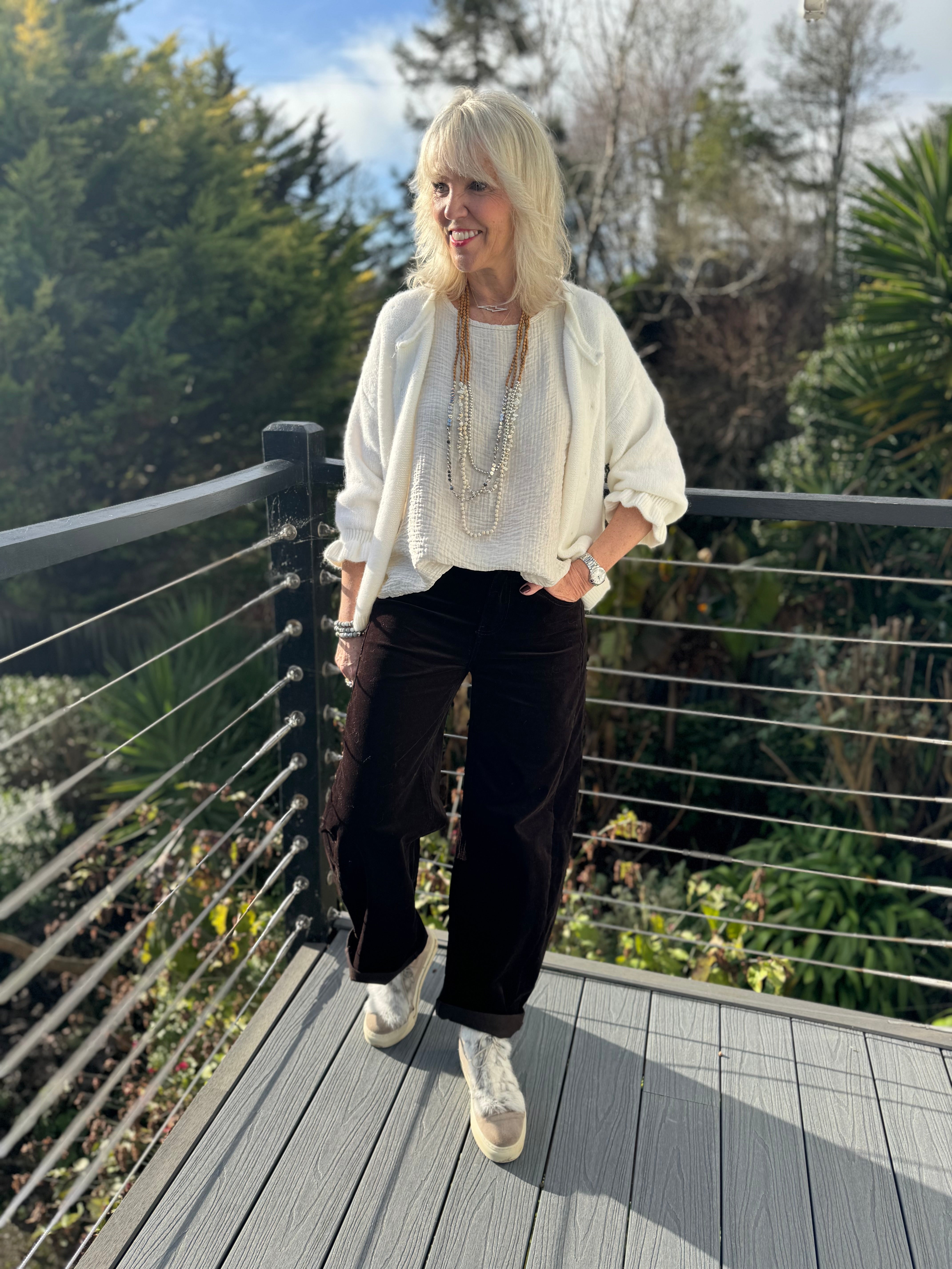 Barrel Leg Cords in Velvety Chocolate