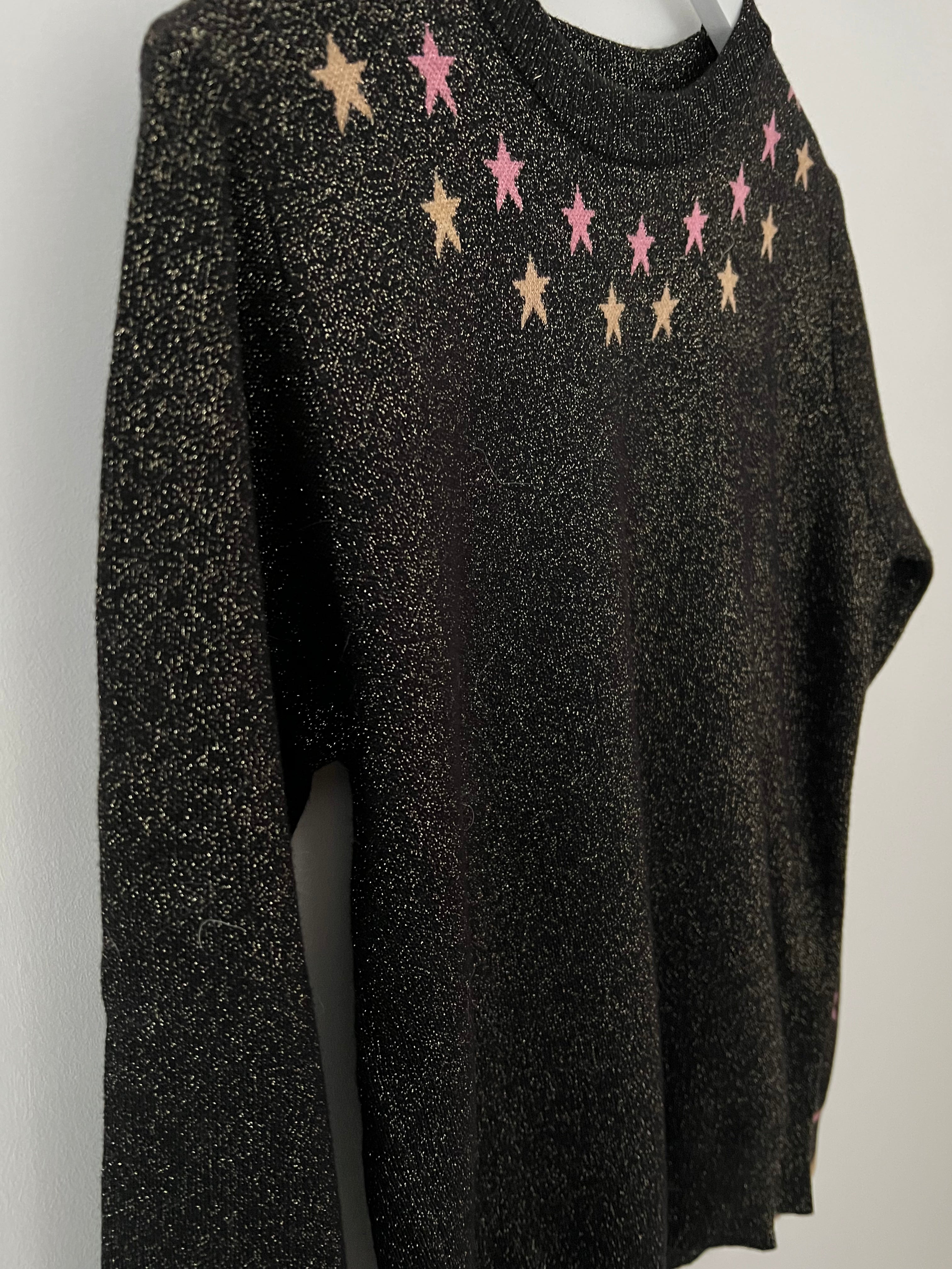 Sparkle Jumper with Stars in Black