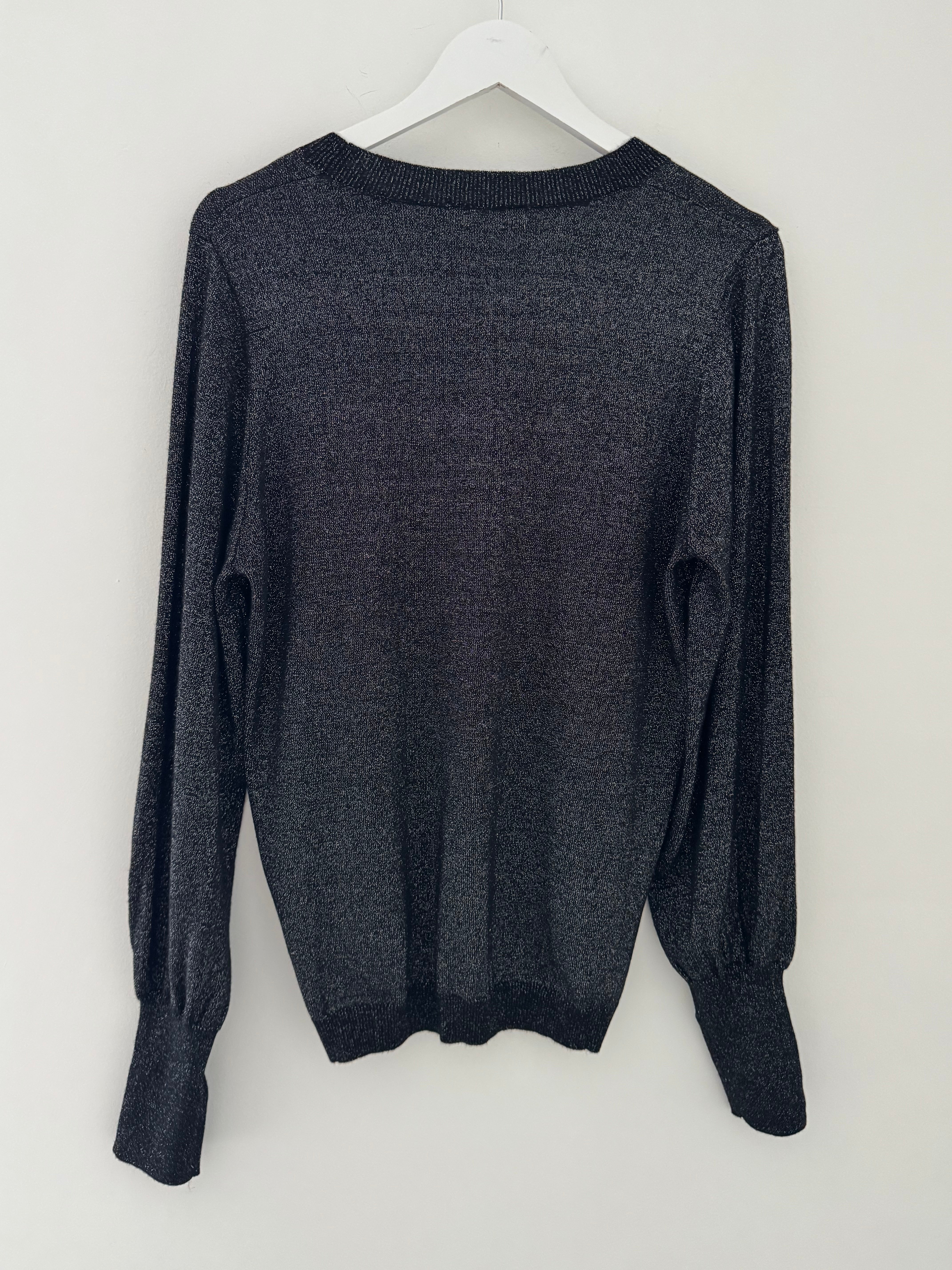 Soft Shimmer Jumper in Black