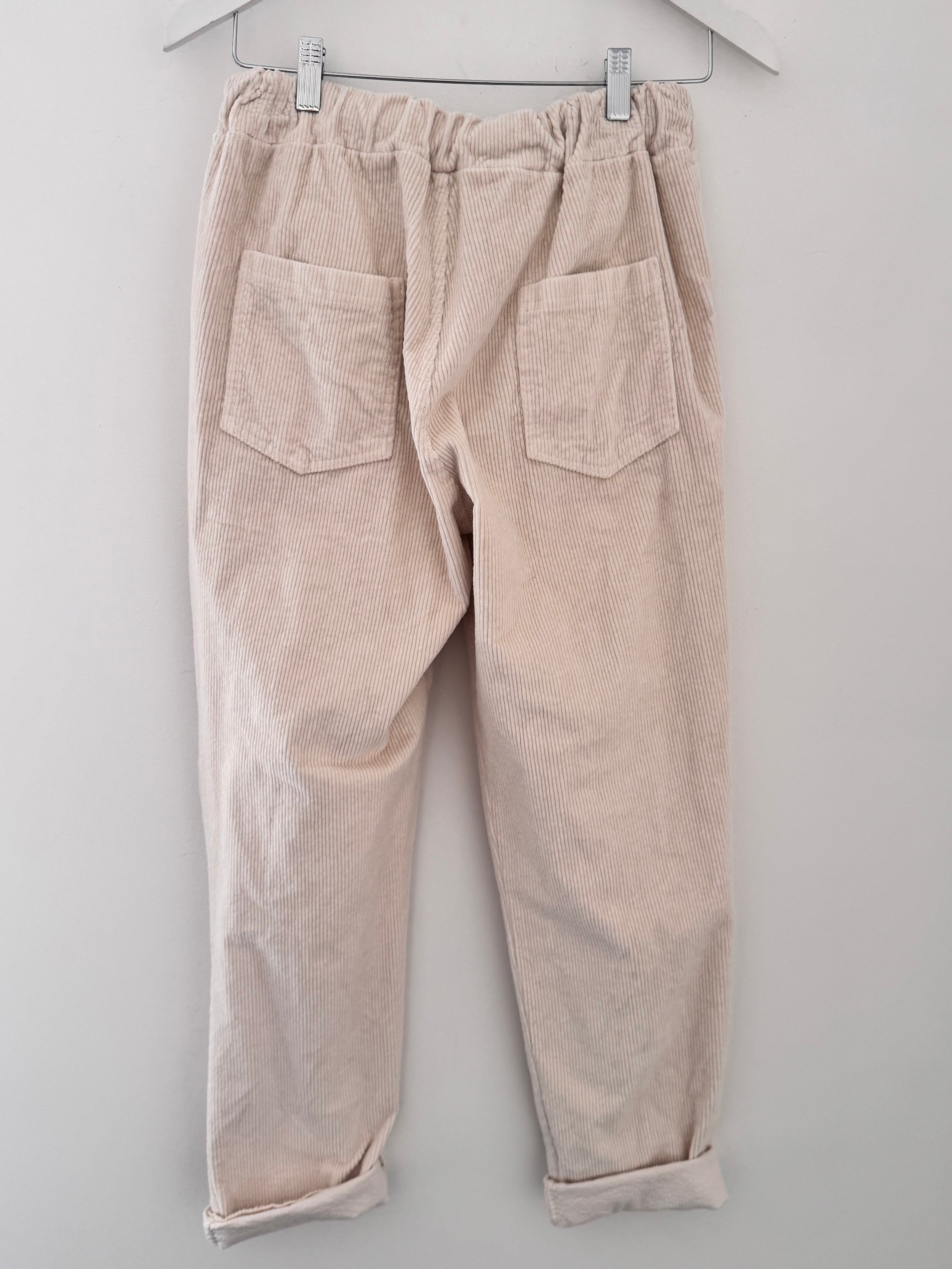 Luxe Cord Joggers in Ecru