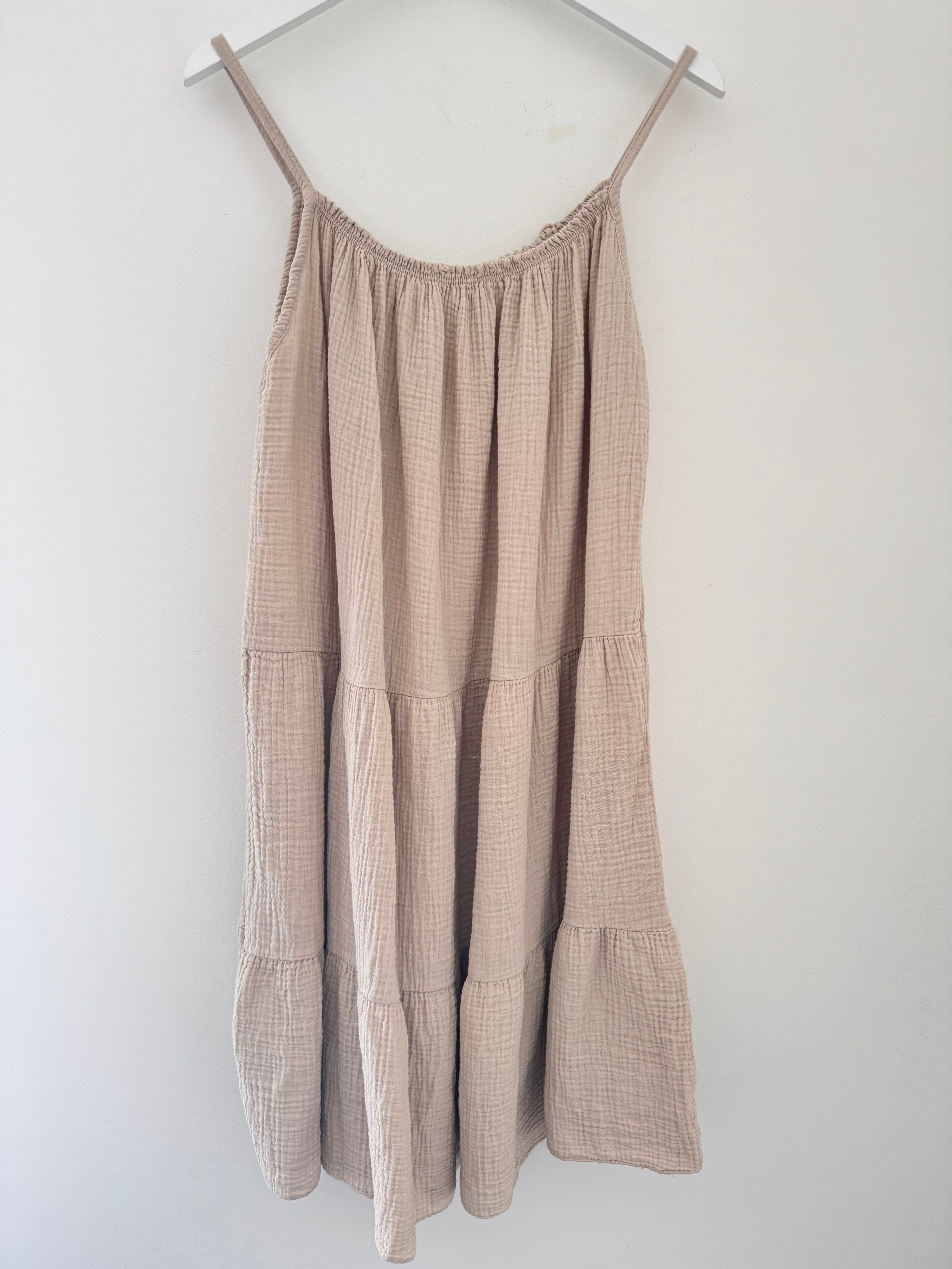 Cheesecloth Dress in Stone