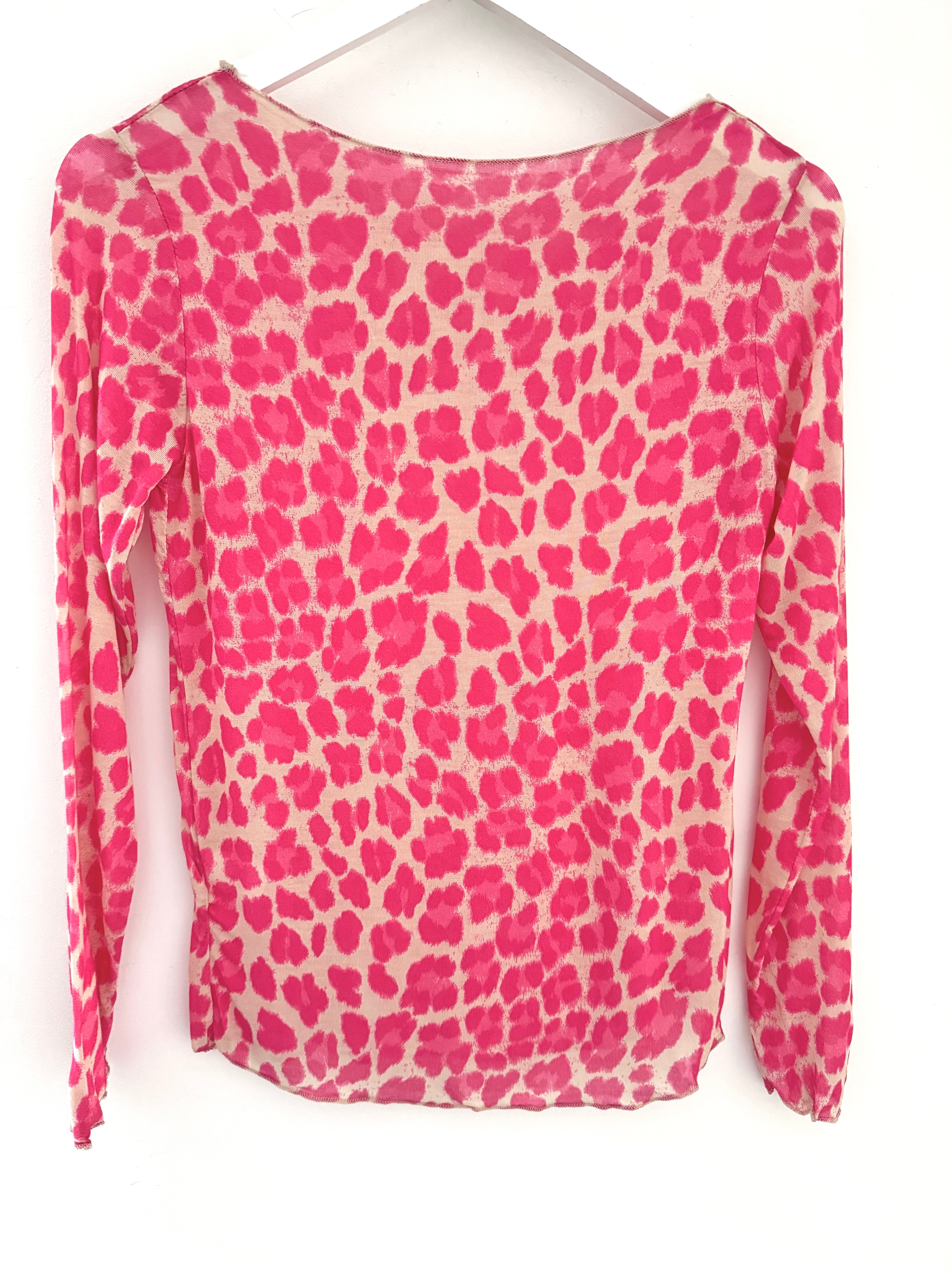 Ultrasoft Cashmere Blend Base in Fuchsia Leopard