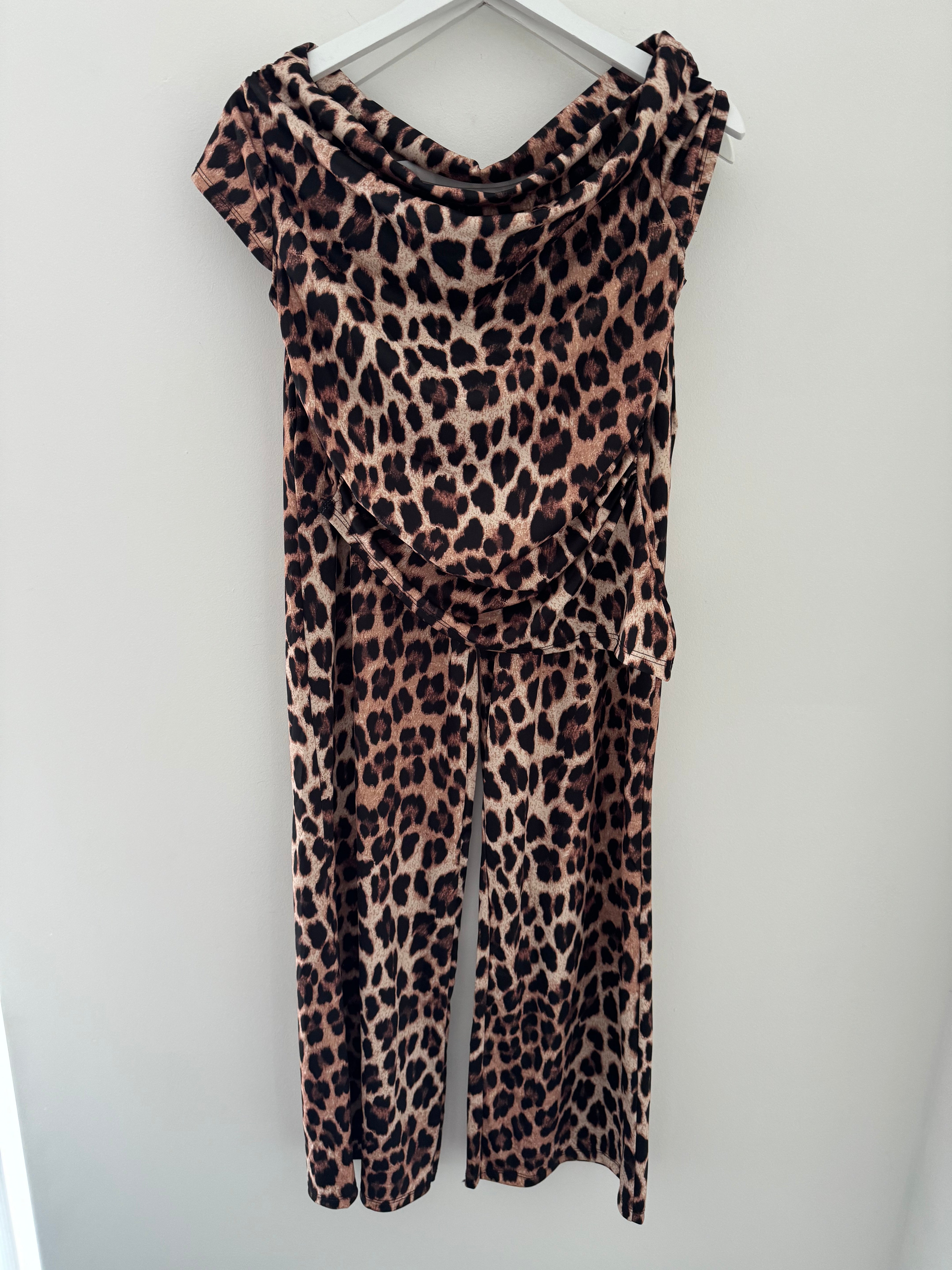 Wide Leg Trousers in Leopard