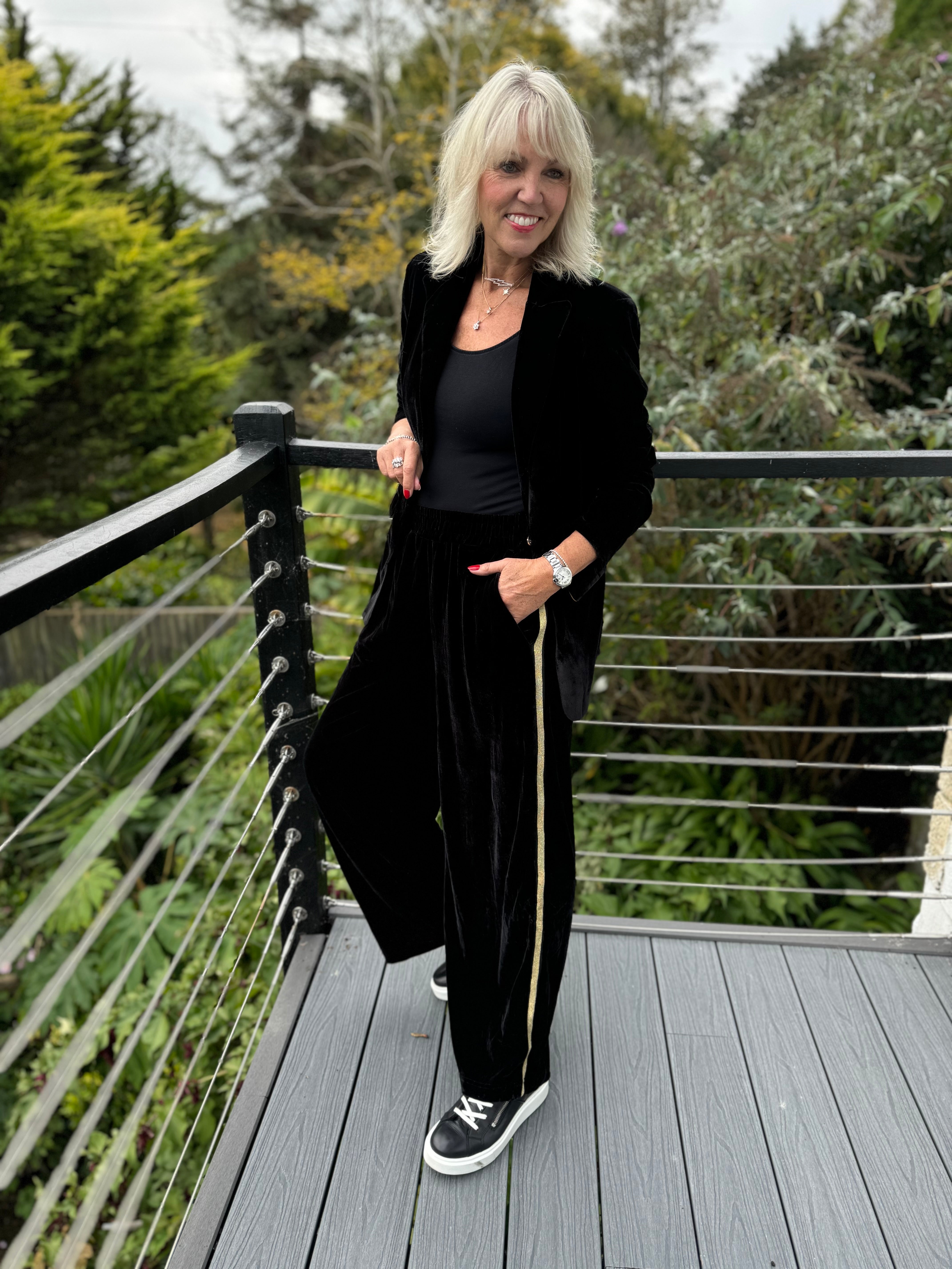 Luxe Velvet Trousers in Black