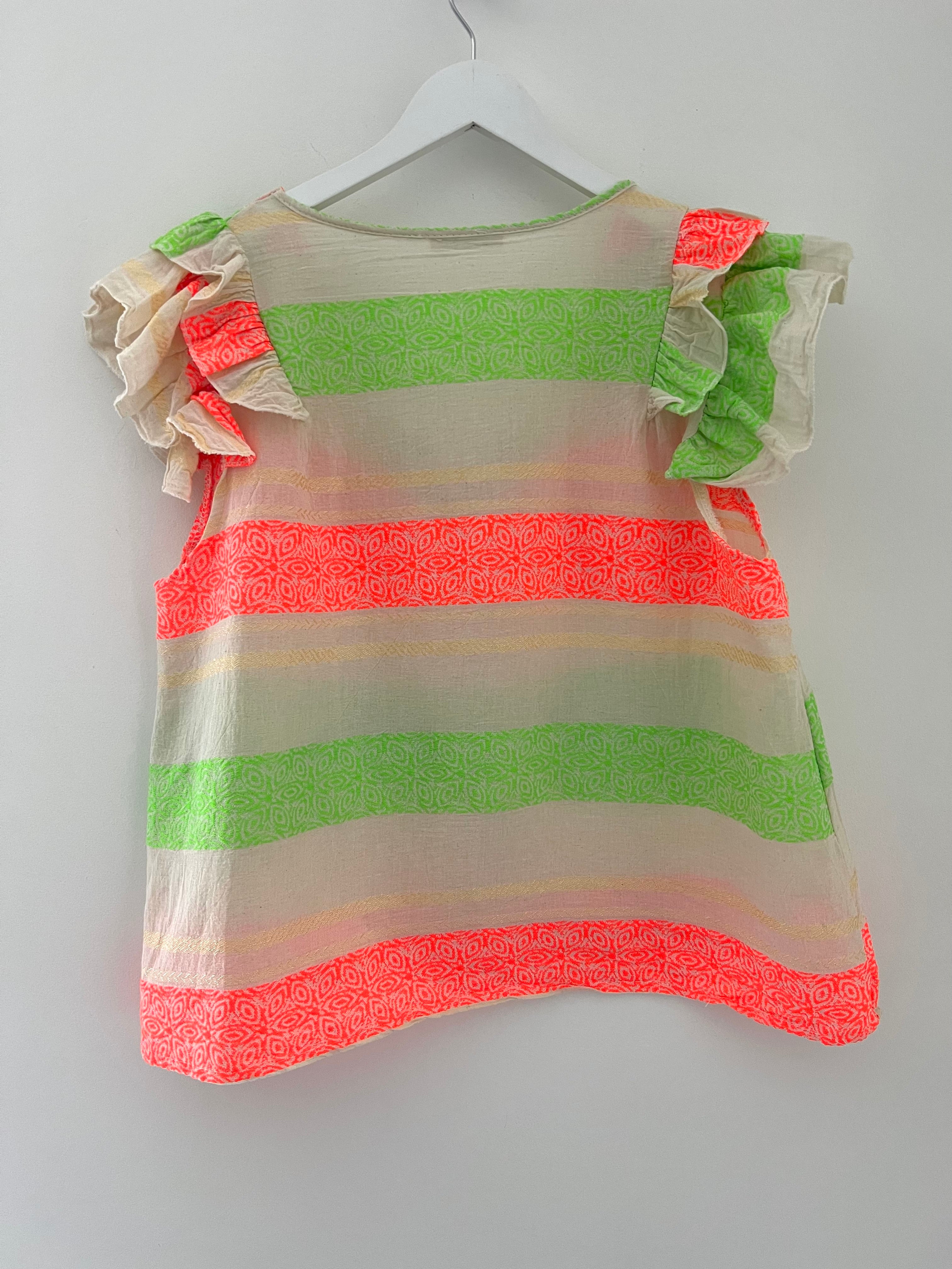 Embroidered Top in Neons