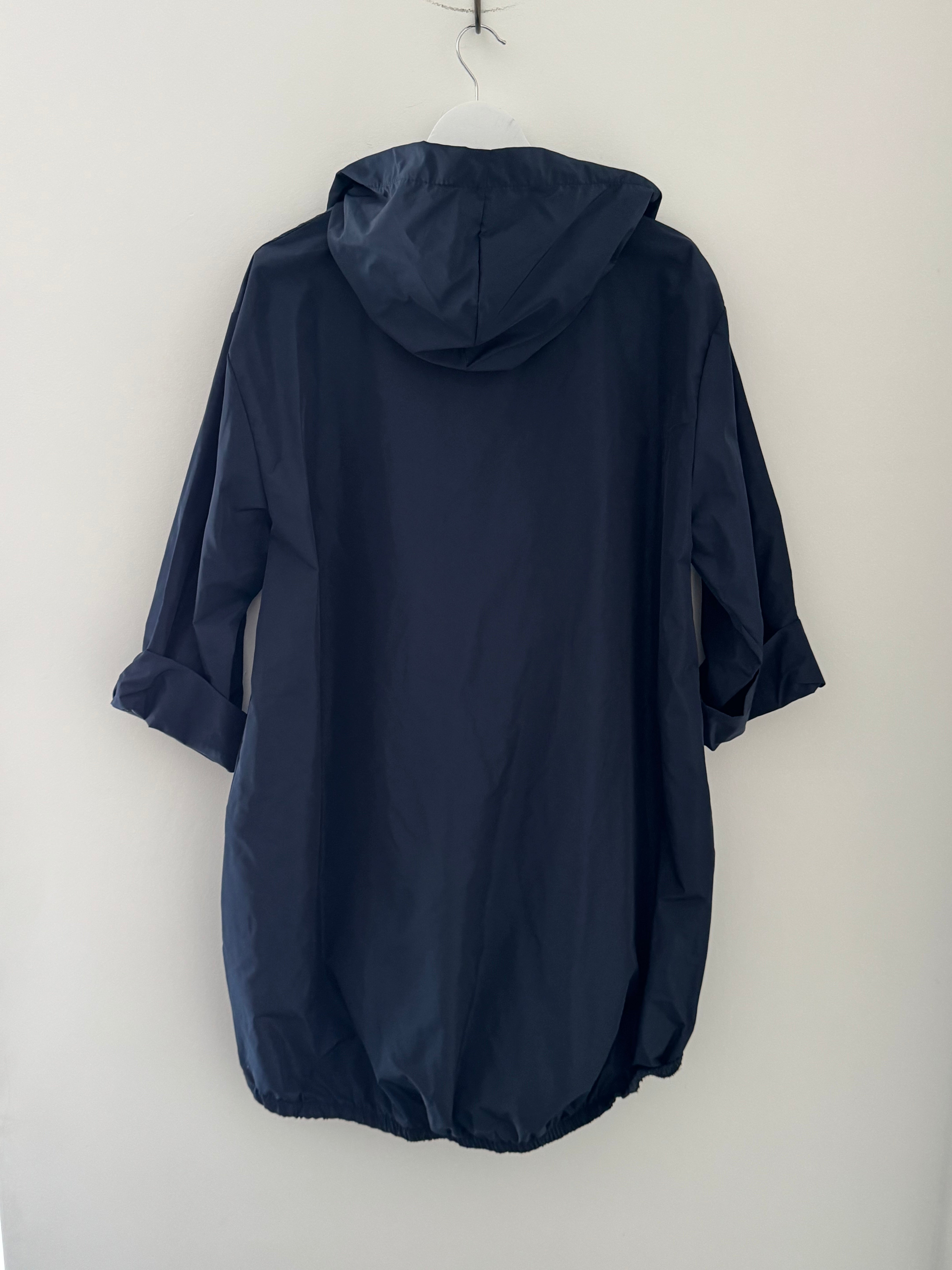 Hooded Zipped Parka in Navy