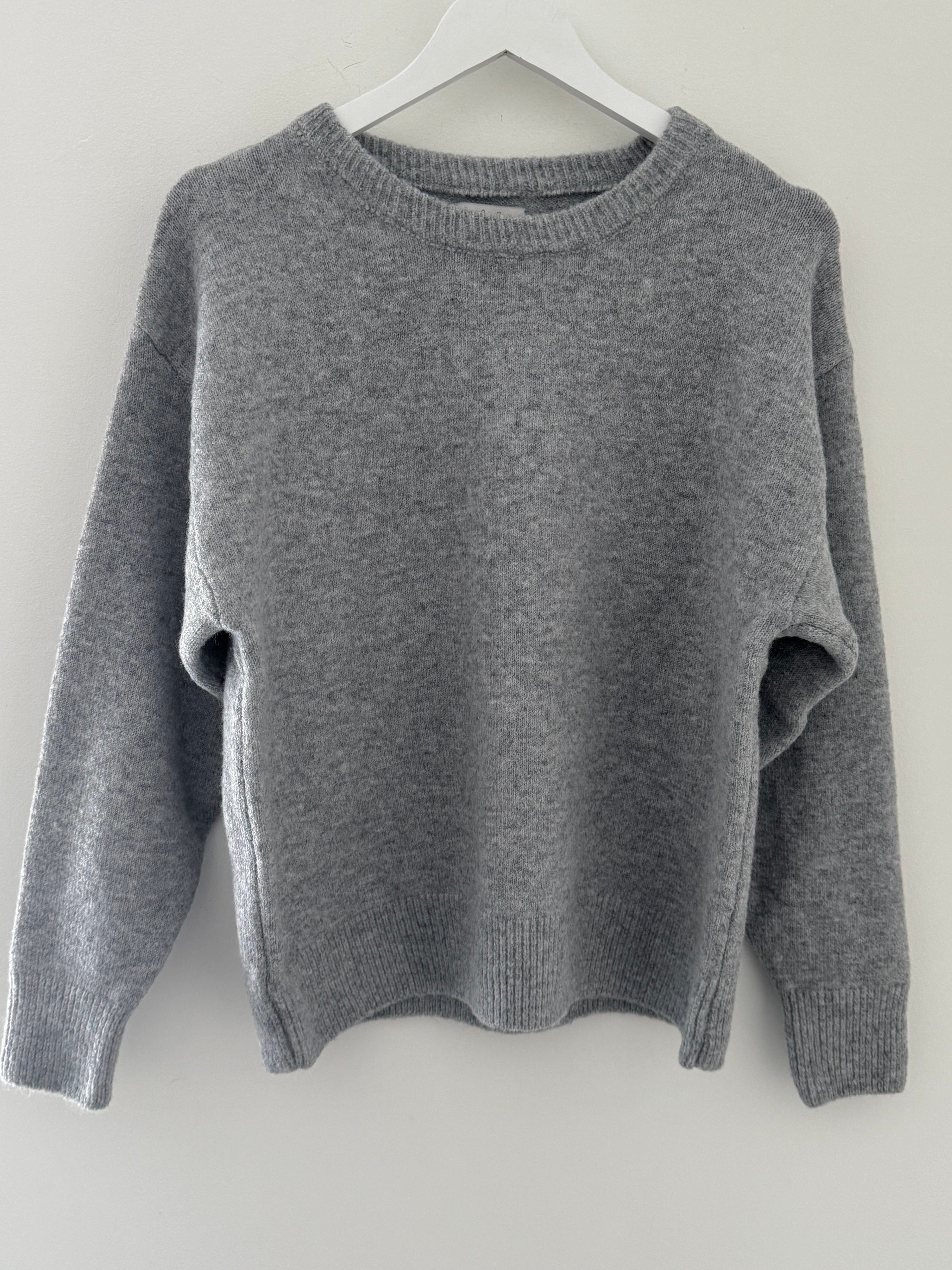 Soft & Cosy Round Neck Jumper in Marl Grey