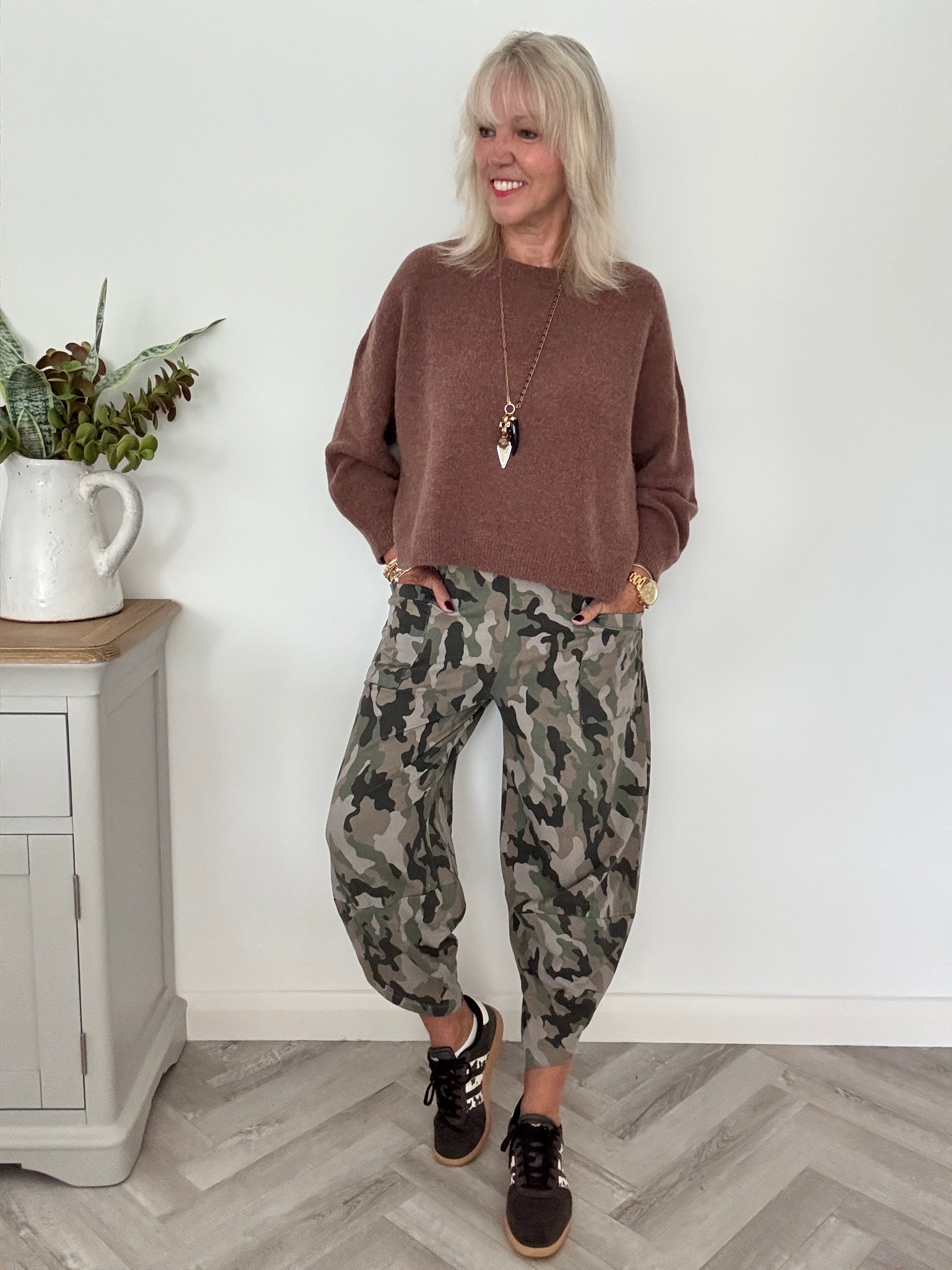 Luxe Slouchy Alpaca Jumper in Hazlenut