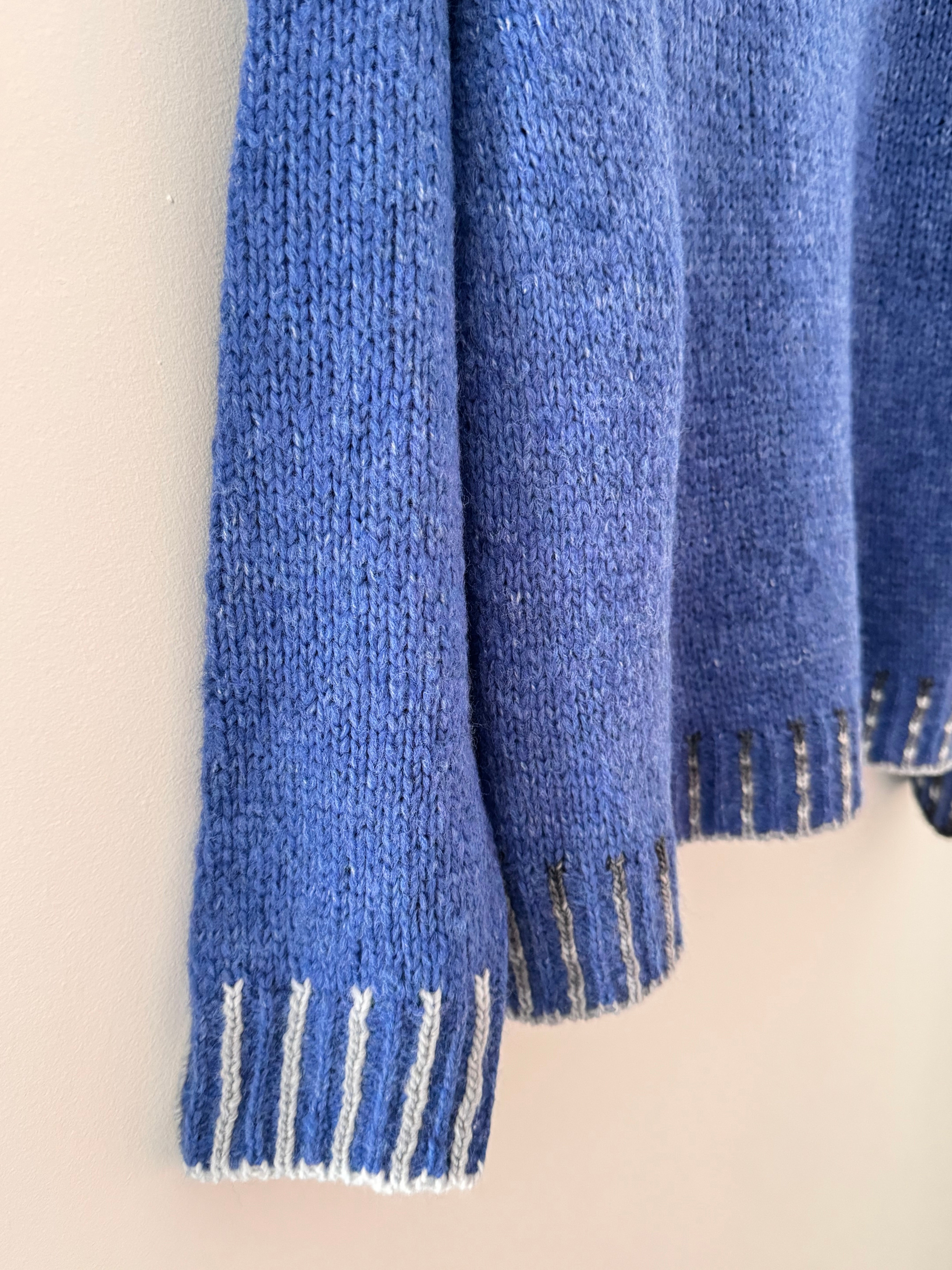 Stunning Funnel Neck Jumper in Blue