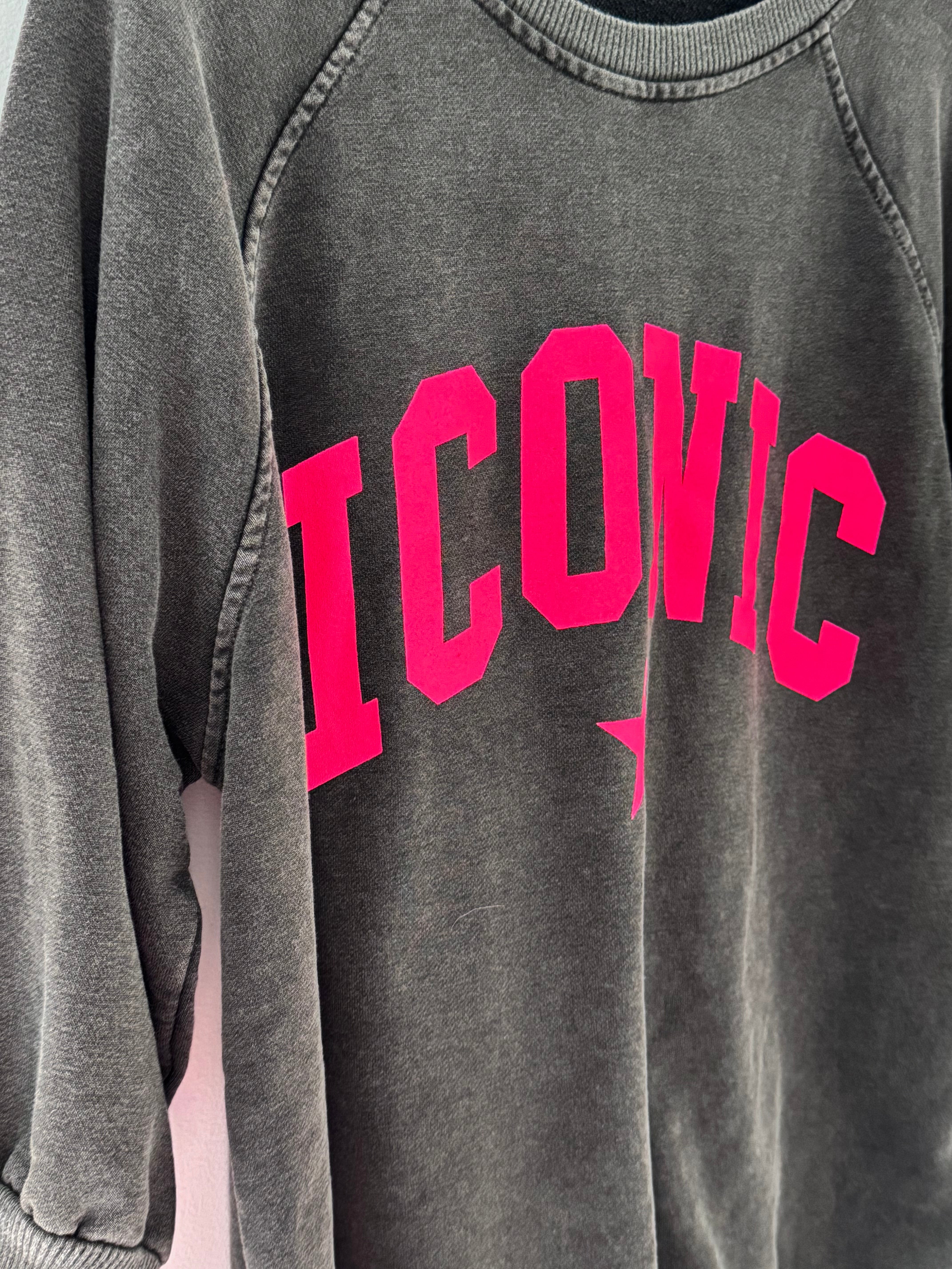 Iconic Sweatshirt with Pink Neon