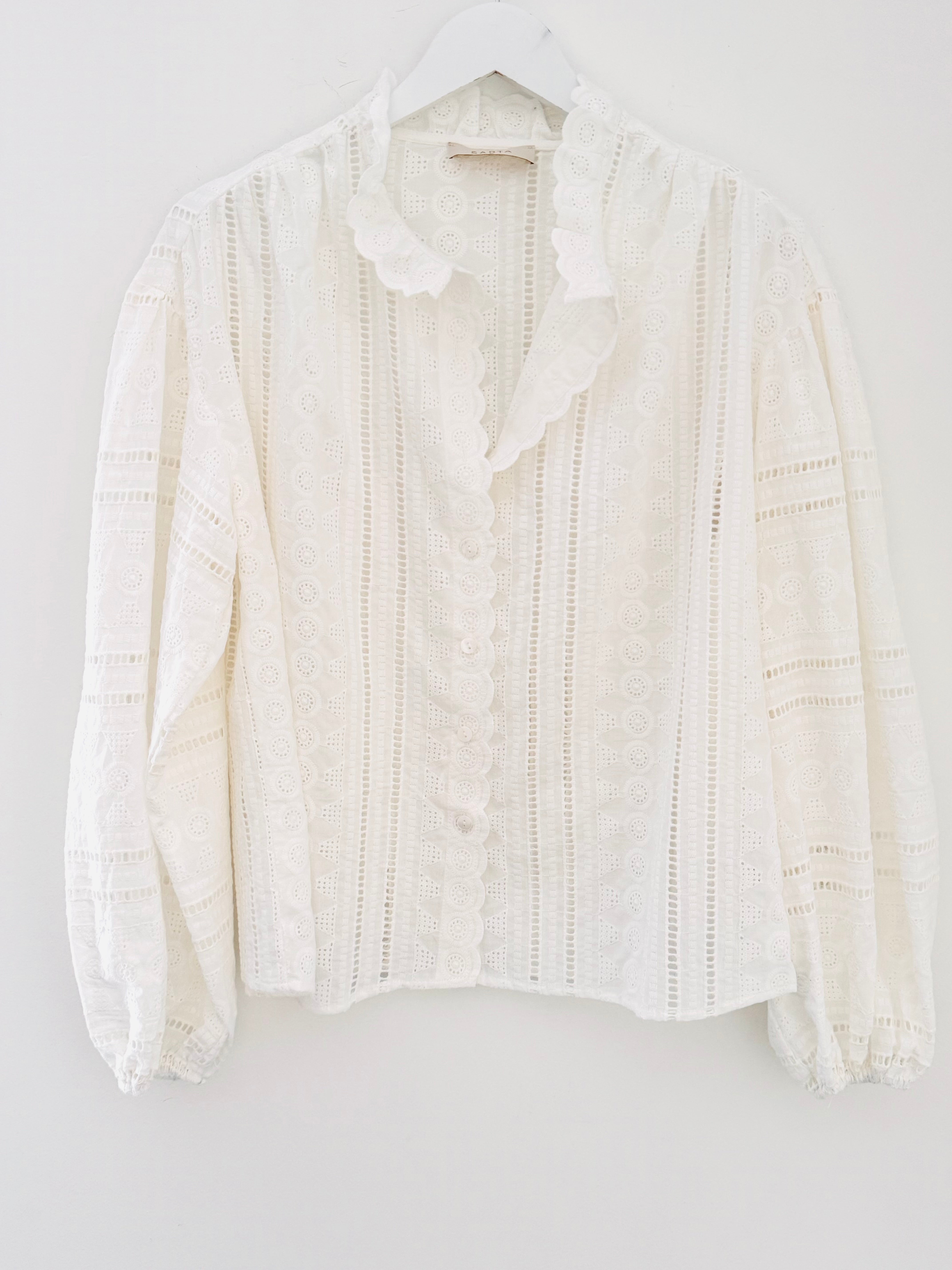 Broderie Anglaise Shirt in White
