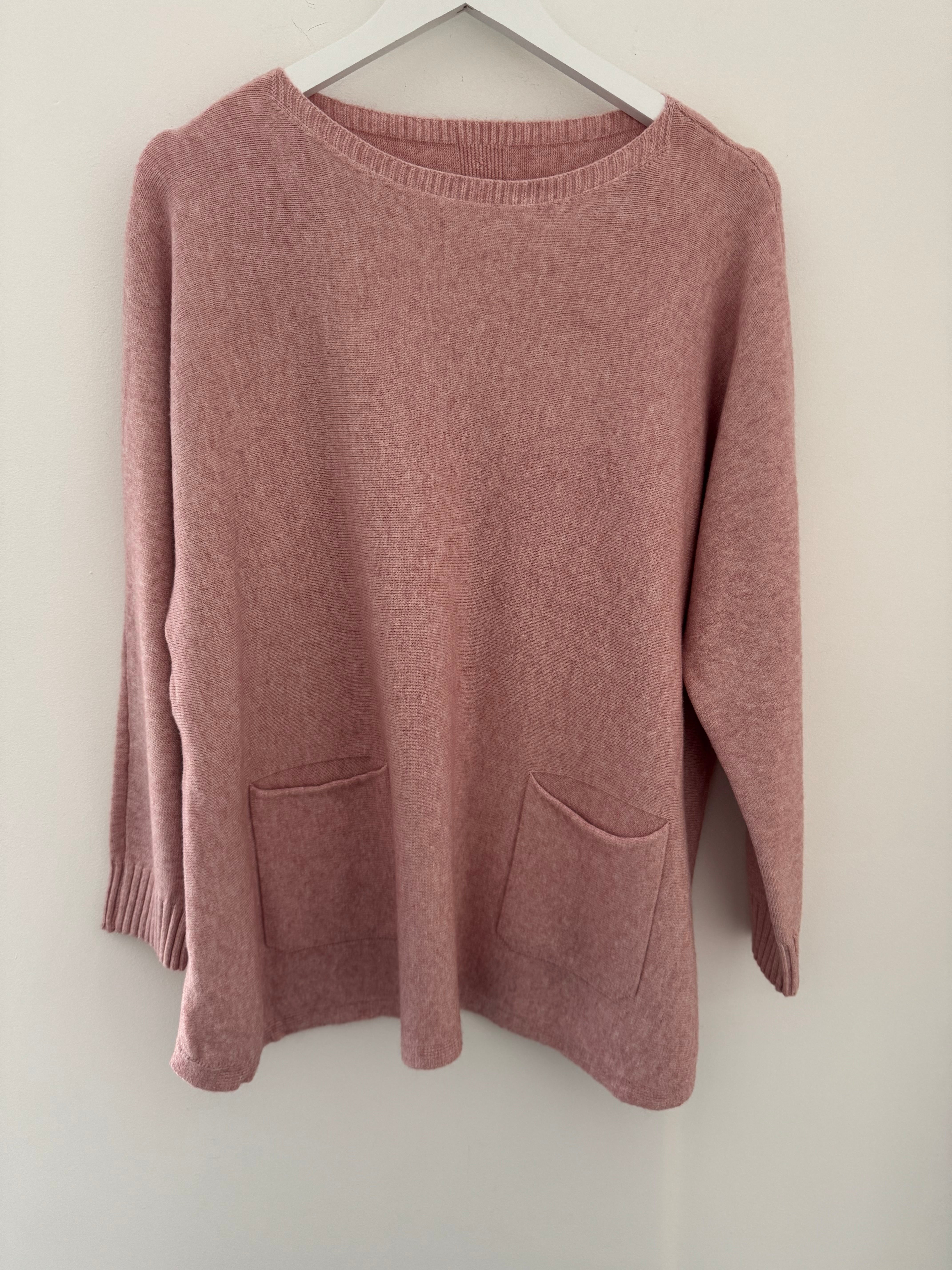 Pocket Jumper in Soft Pink
