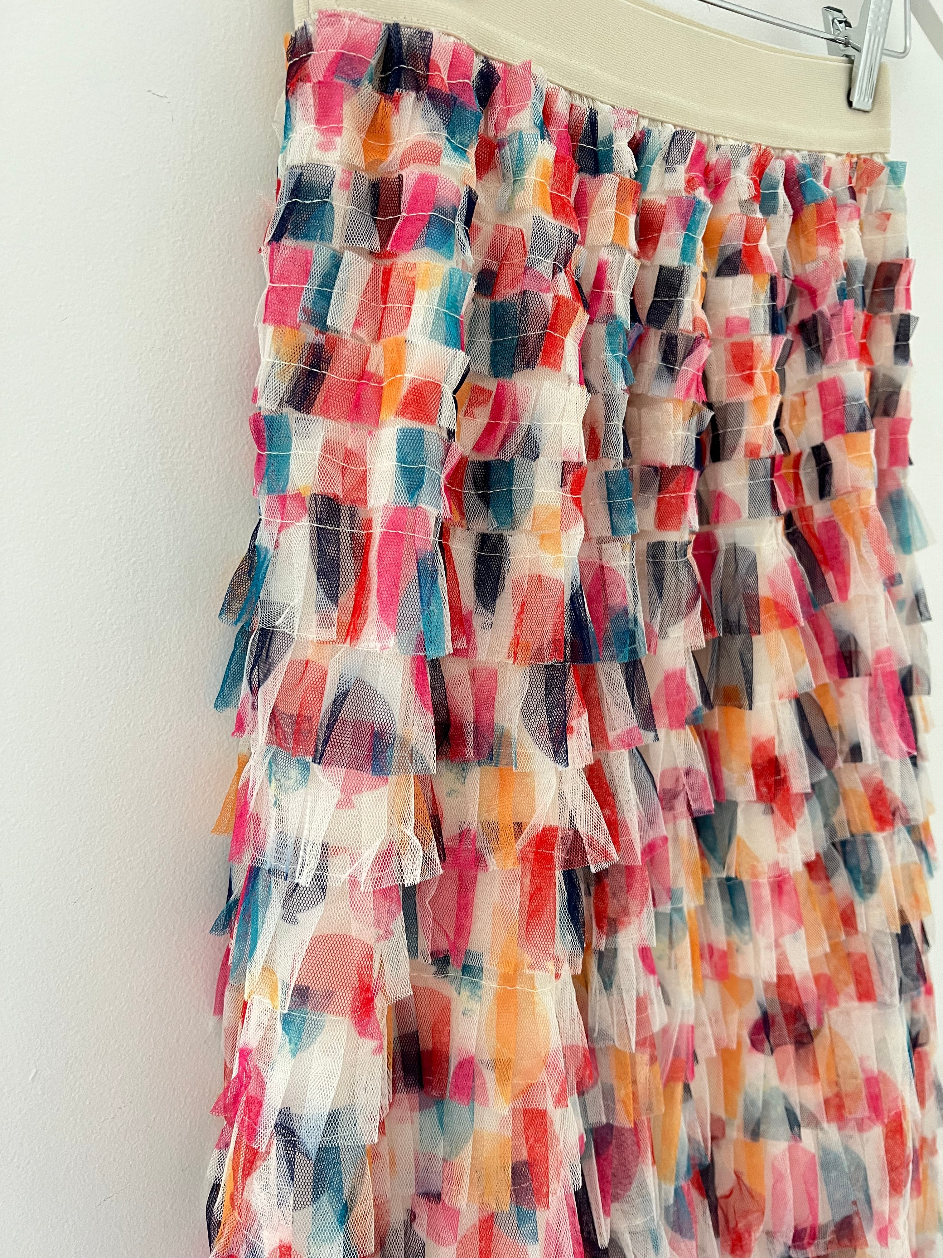 Tulle Midi Skirt in Brights