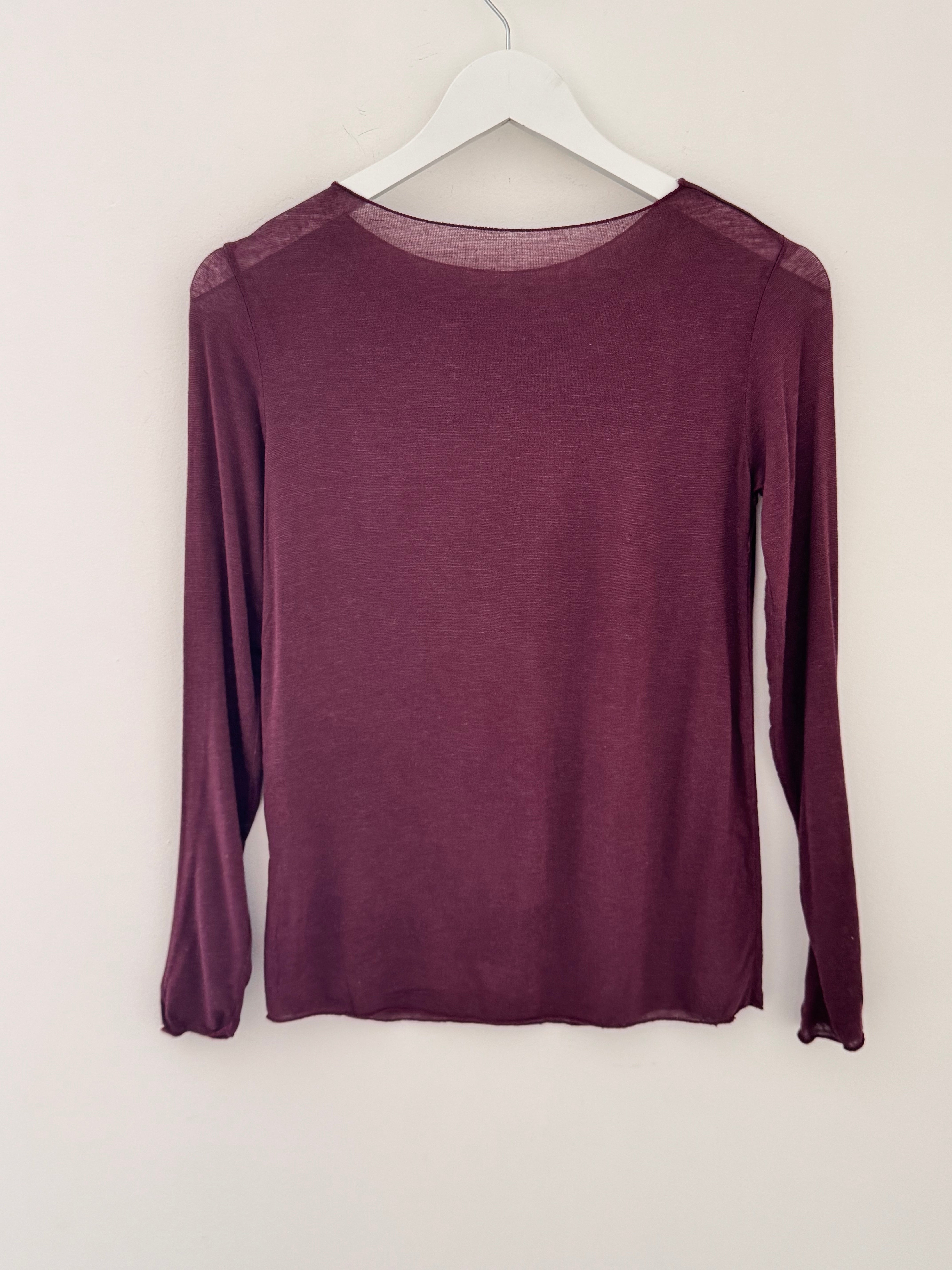 Ultrasoft Cashmere Blend Base Layer in Plum