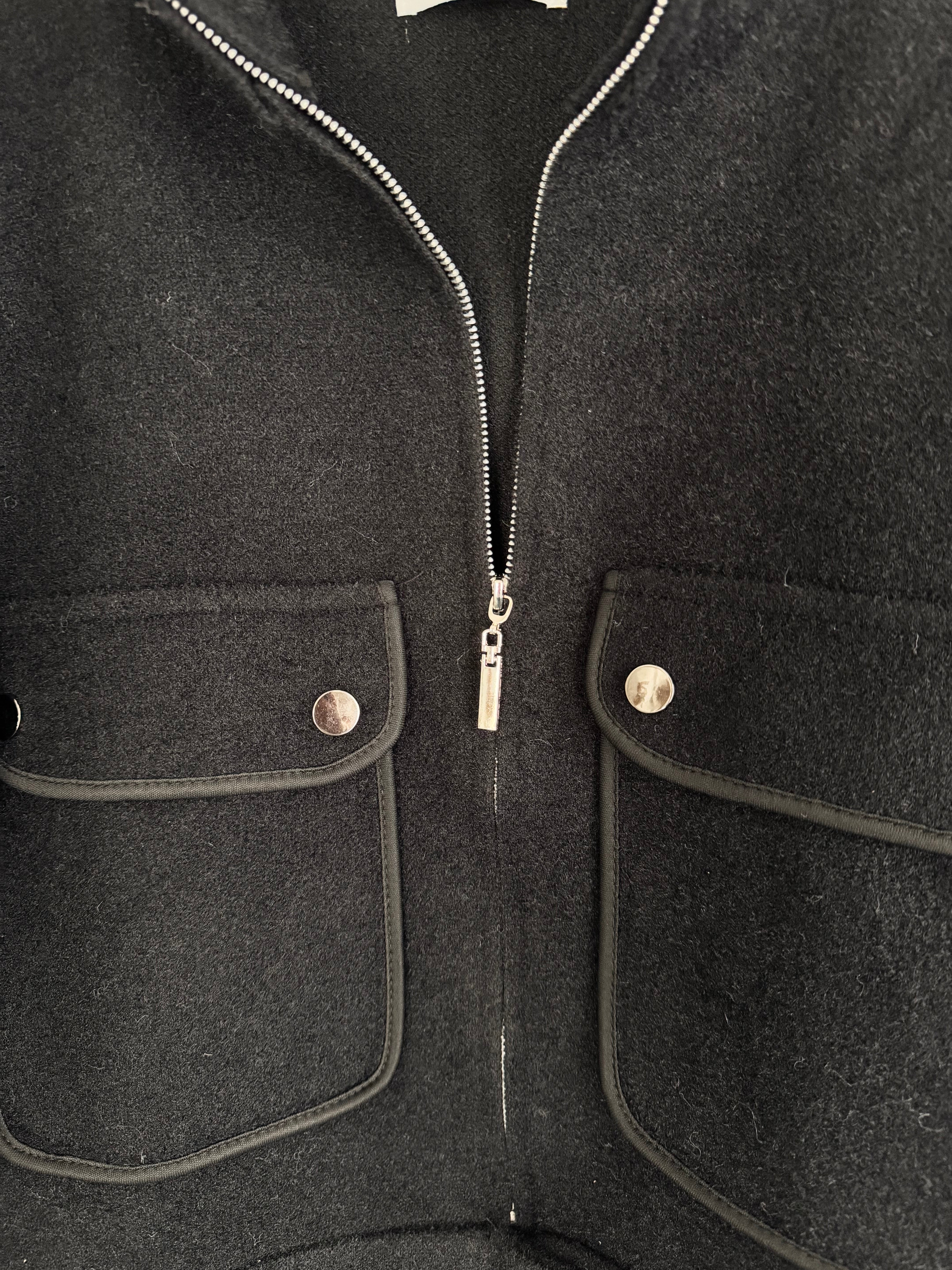 Zip Front Jacket in Black
