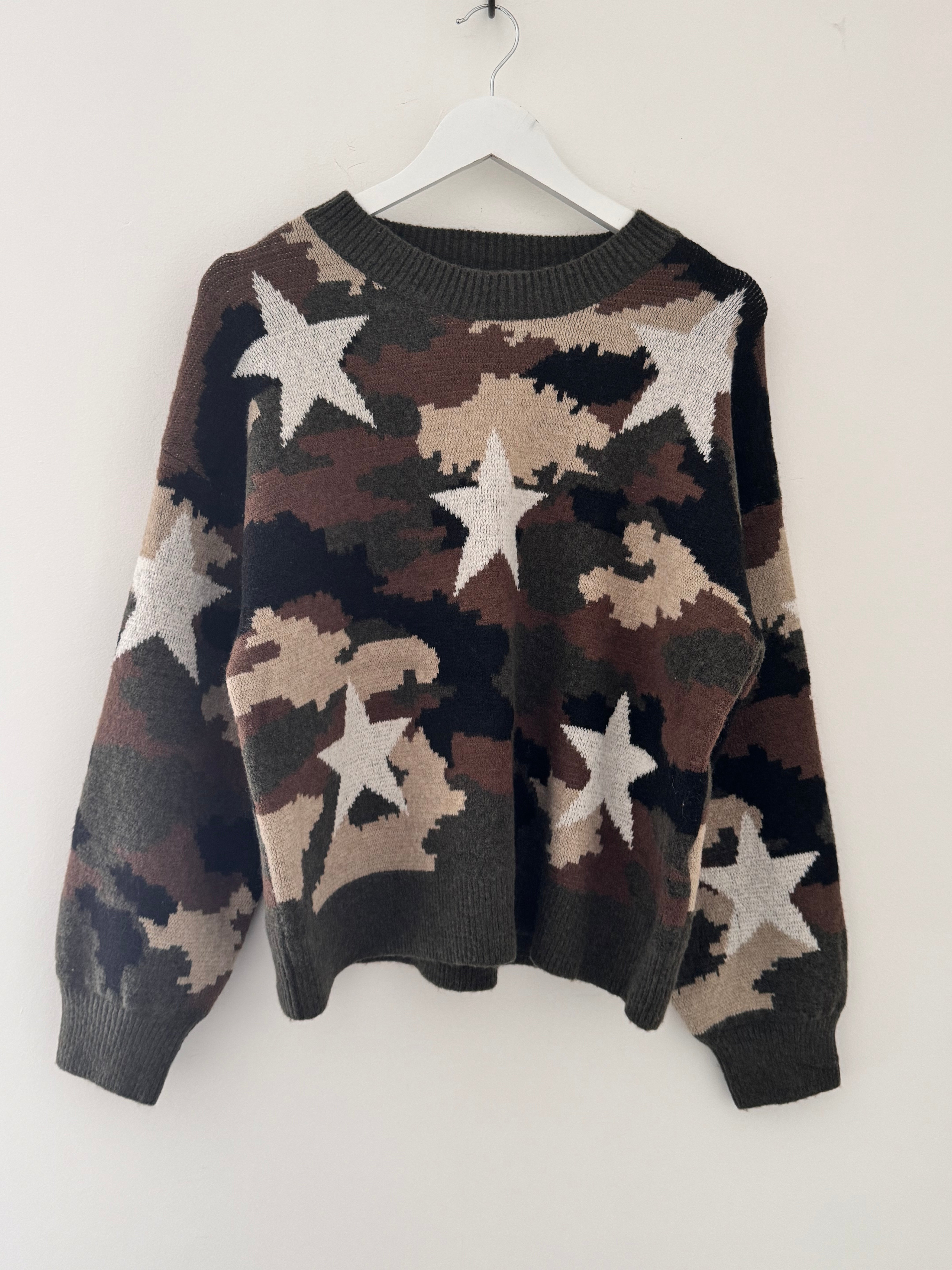Khaki Camo Jumper with Stars