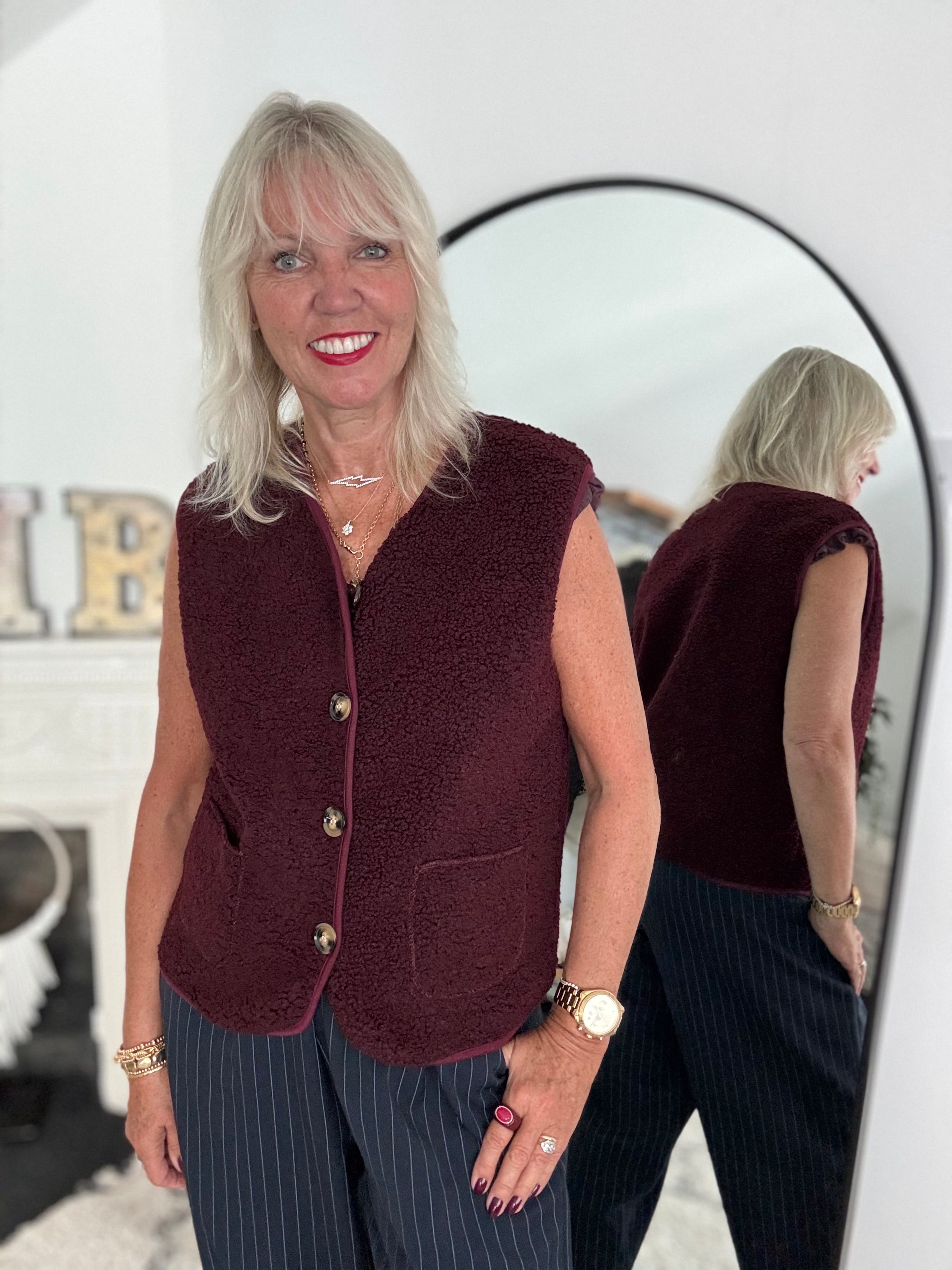 Boucle Gilet in Plum