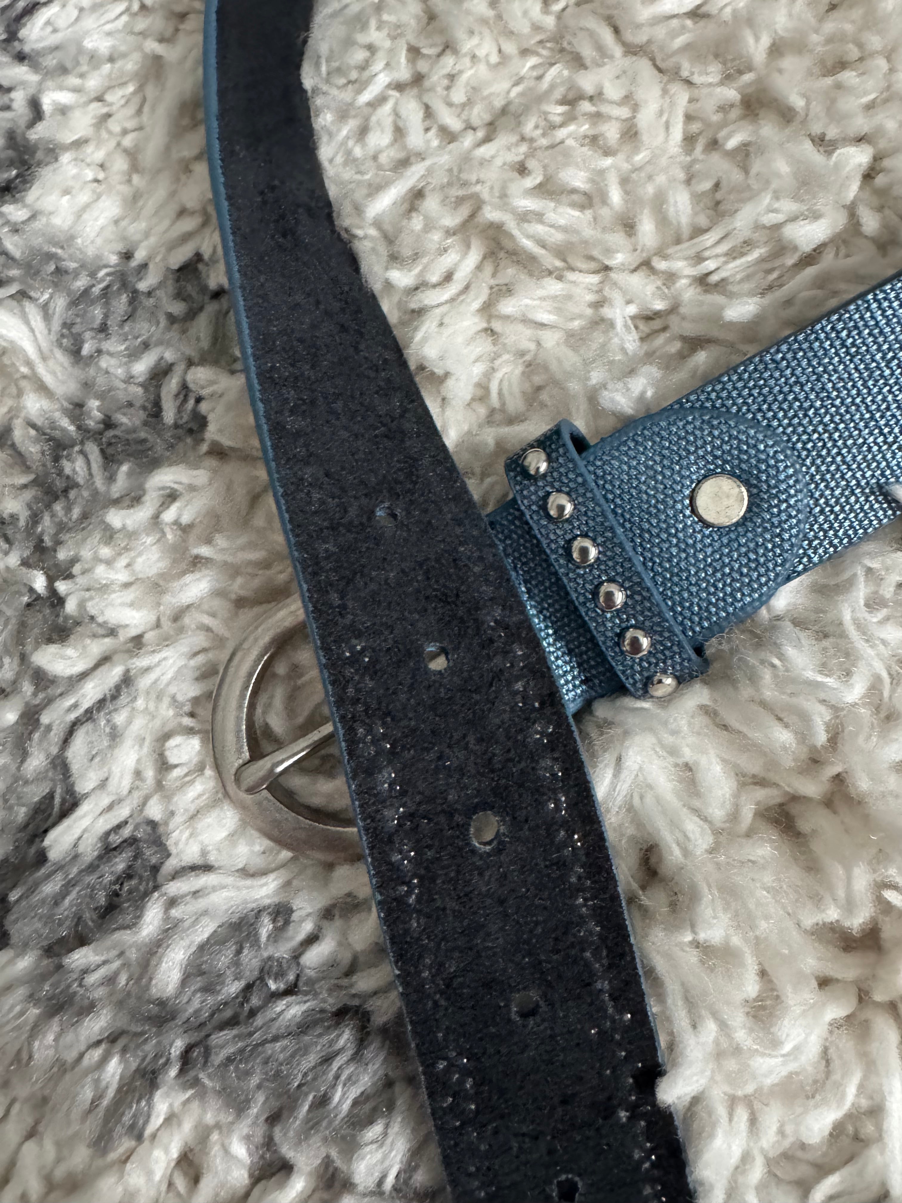 Studded Belt in Denim Blue