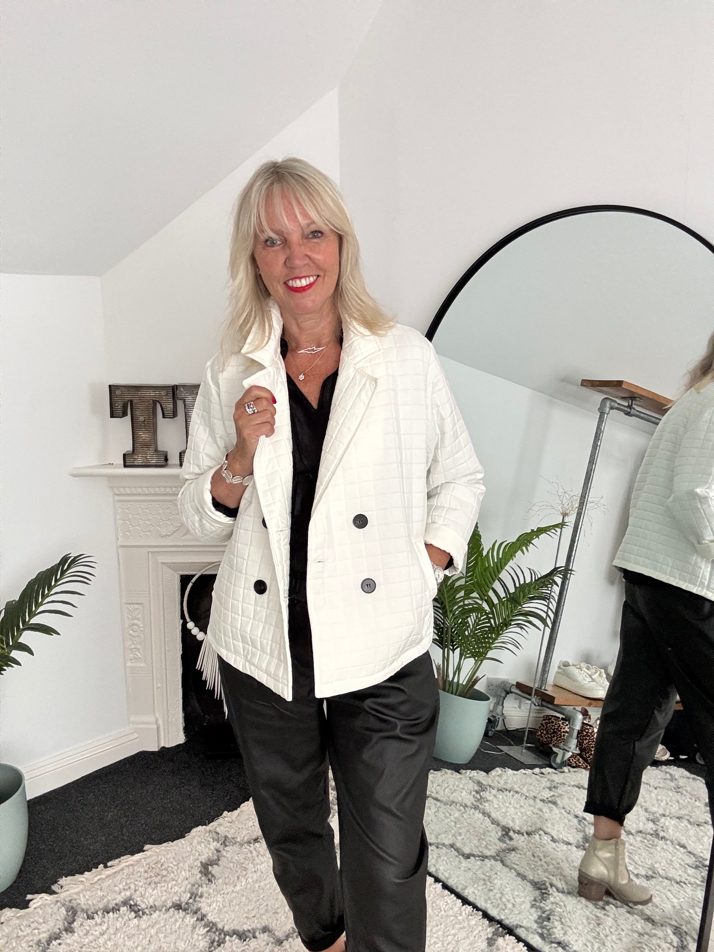 Luxe Quilted Jacket in Vanilla