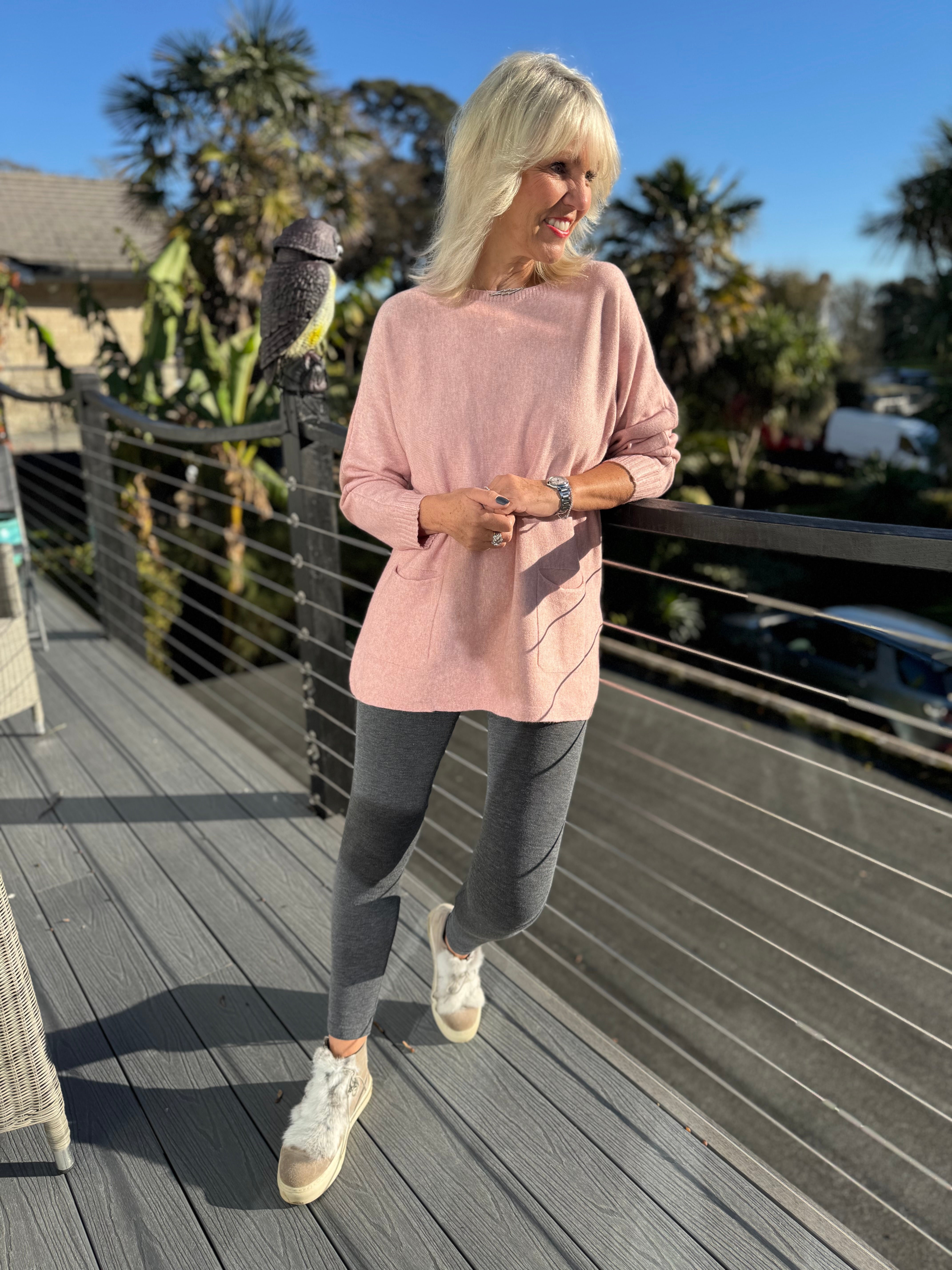 Fleece Lined Leggings in Charcoal