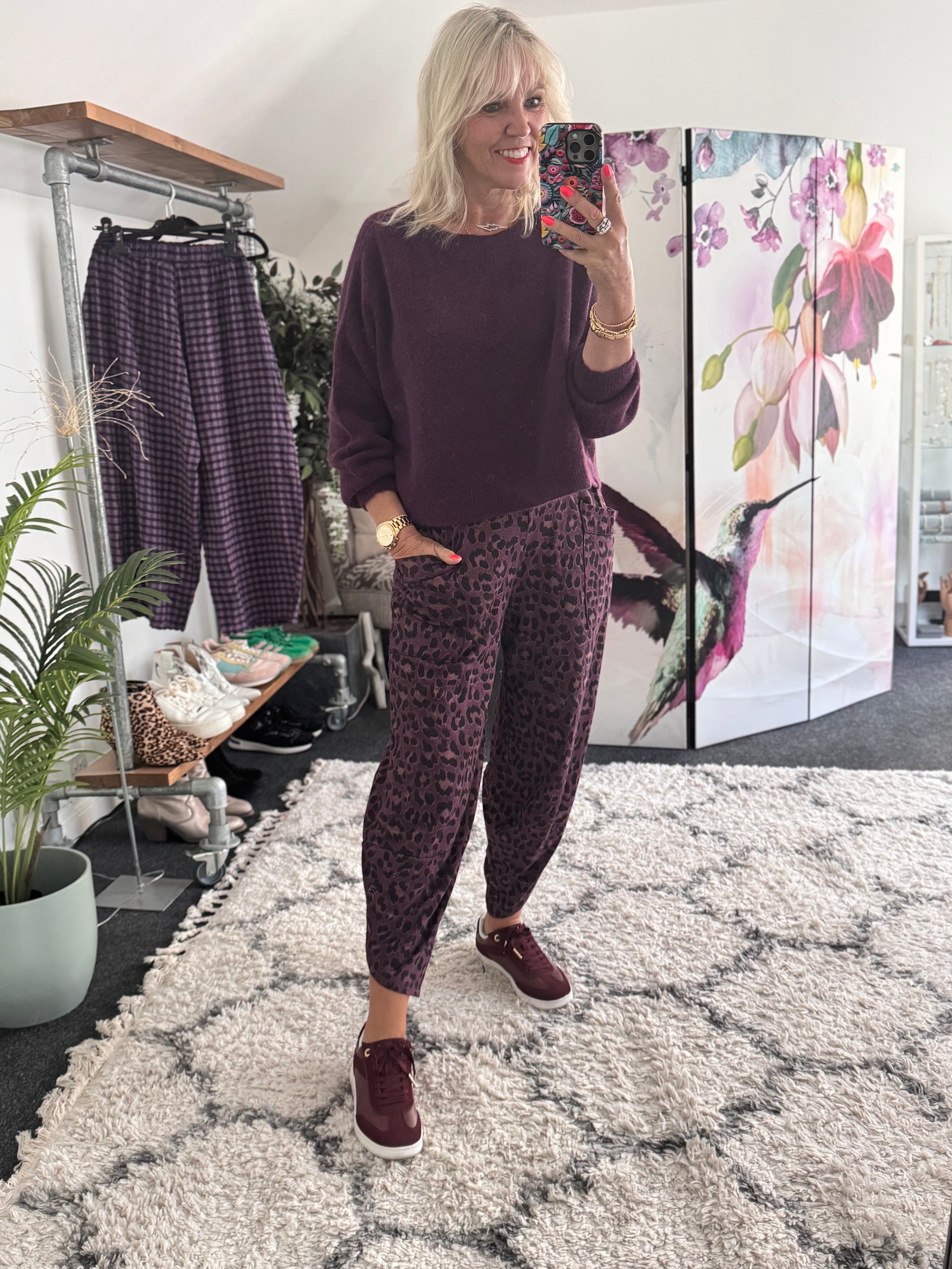 Luxe Slouchy Alpaca Jumper in Plum