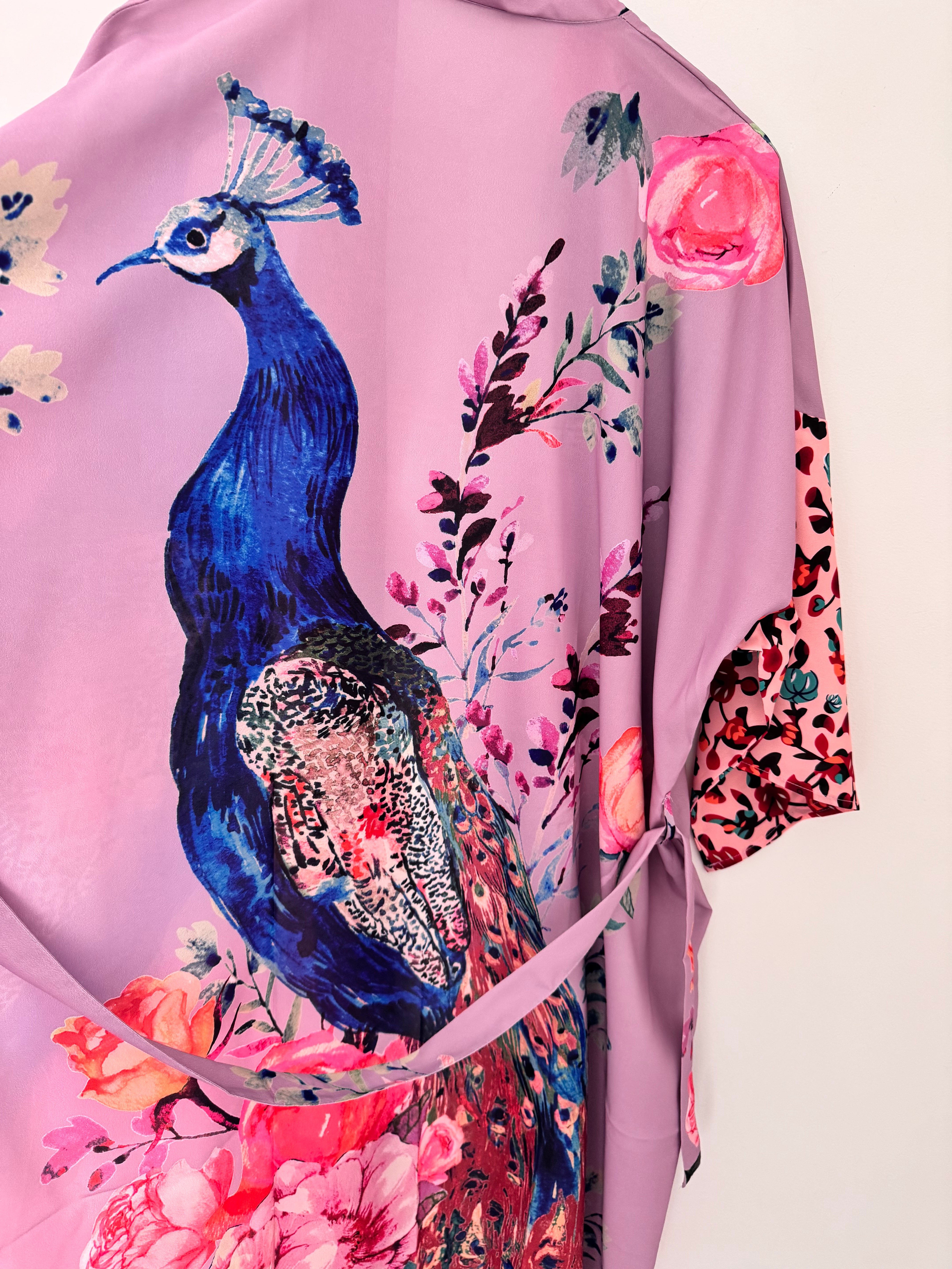 Silky Peacock Kimono