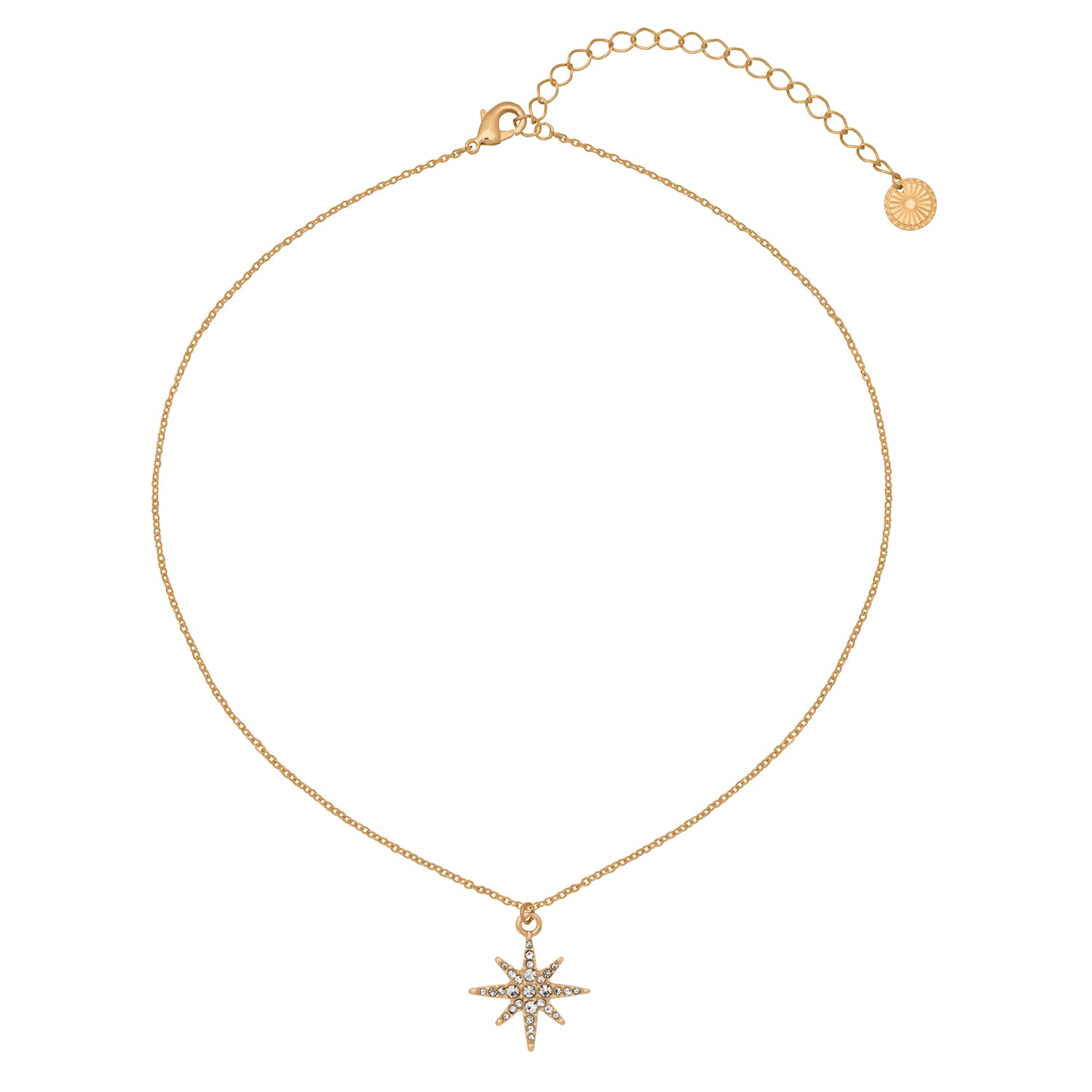 Crystal Star Pendant in Gold