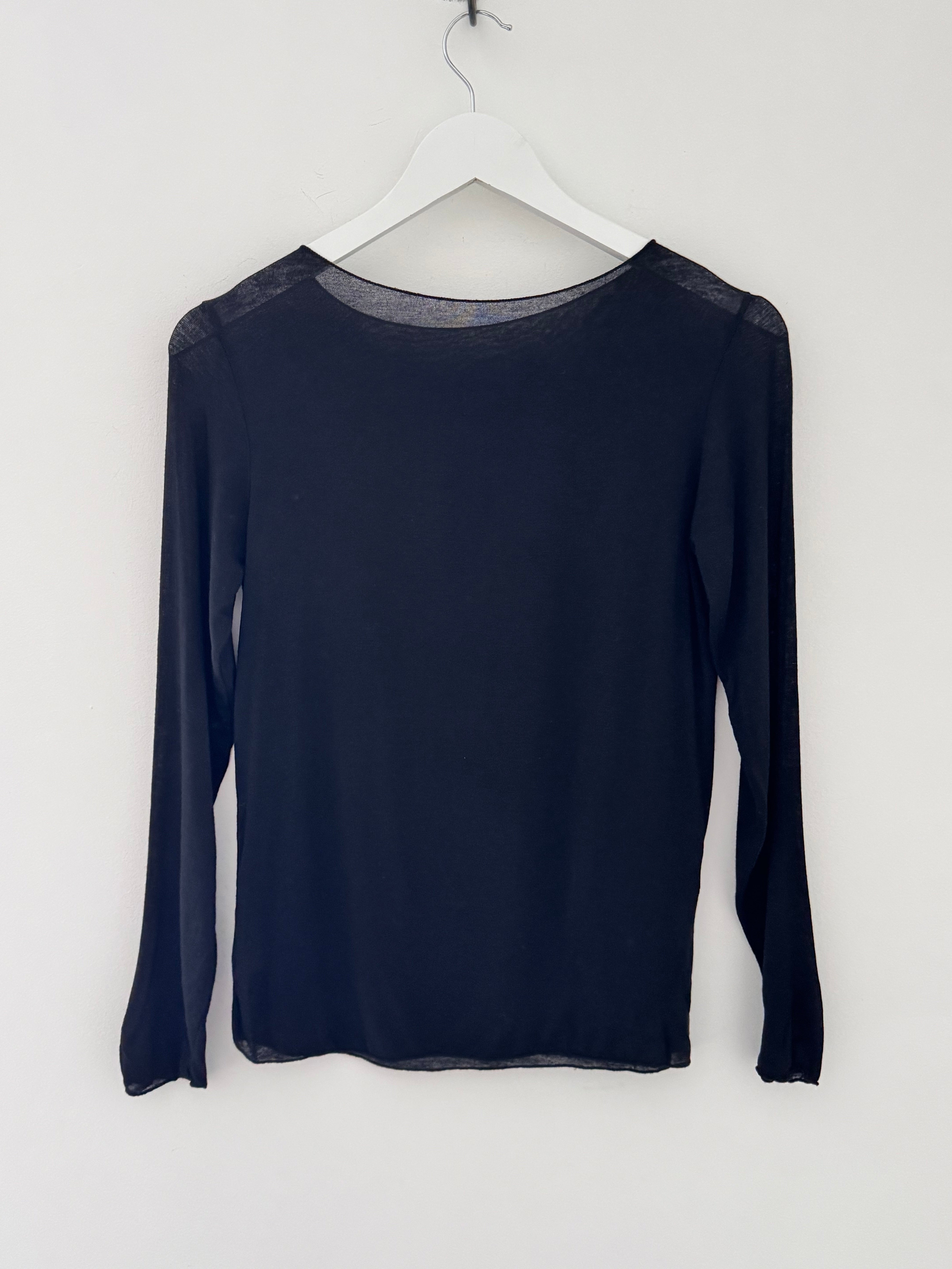 Ultrasoft Cashmere Blend Base Layer in Black