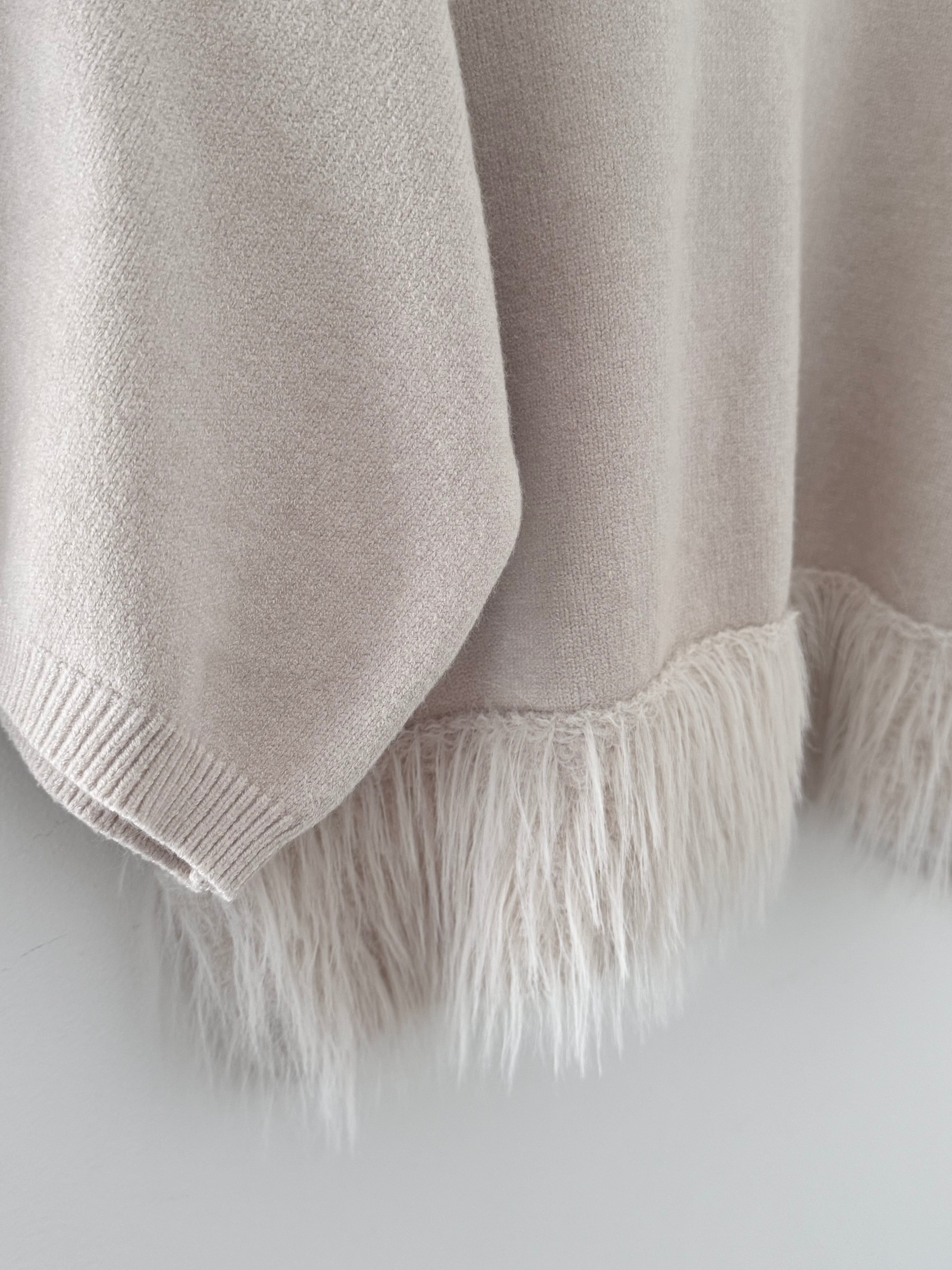 Luxe Fringe Jumper in Ecru
