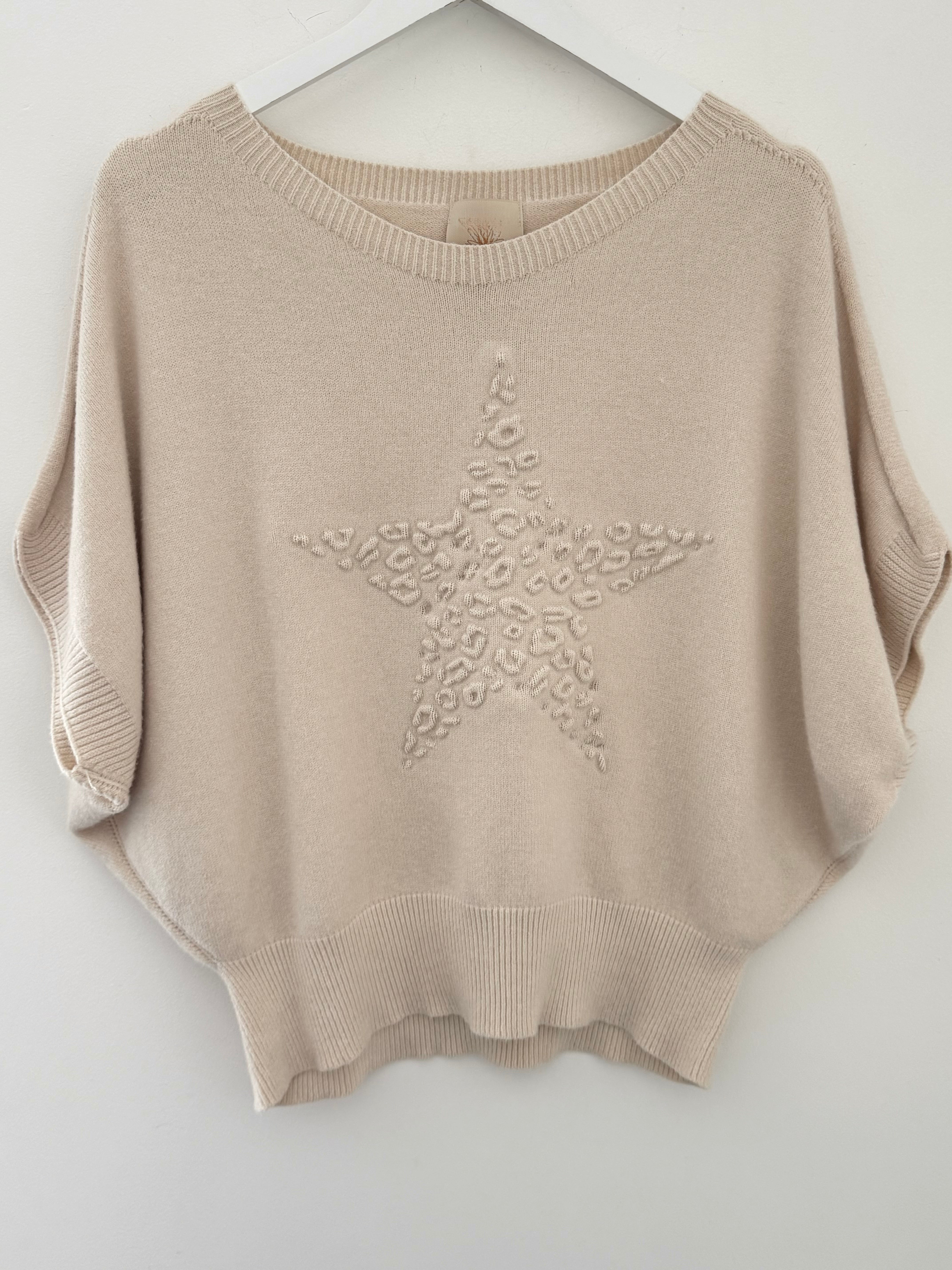 Soft Star Jumper in Light Ecru