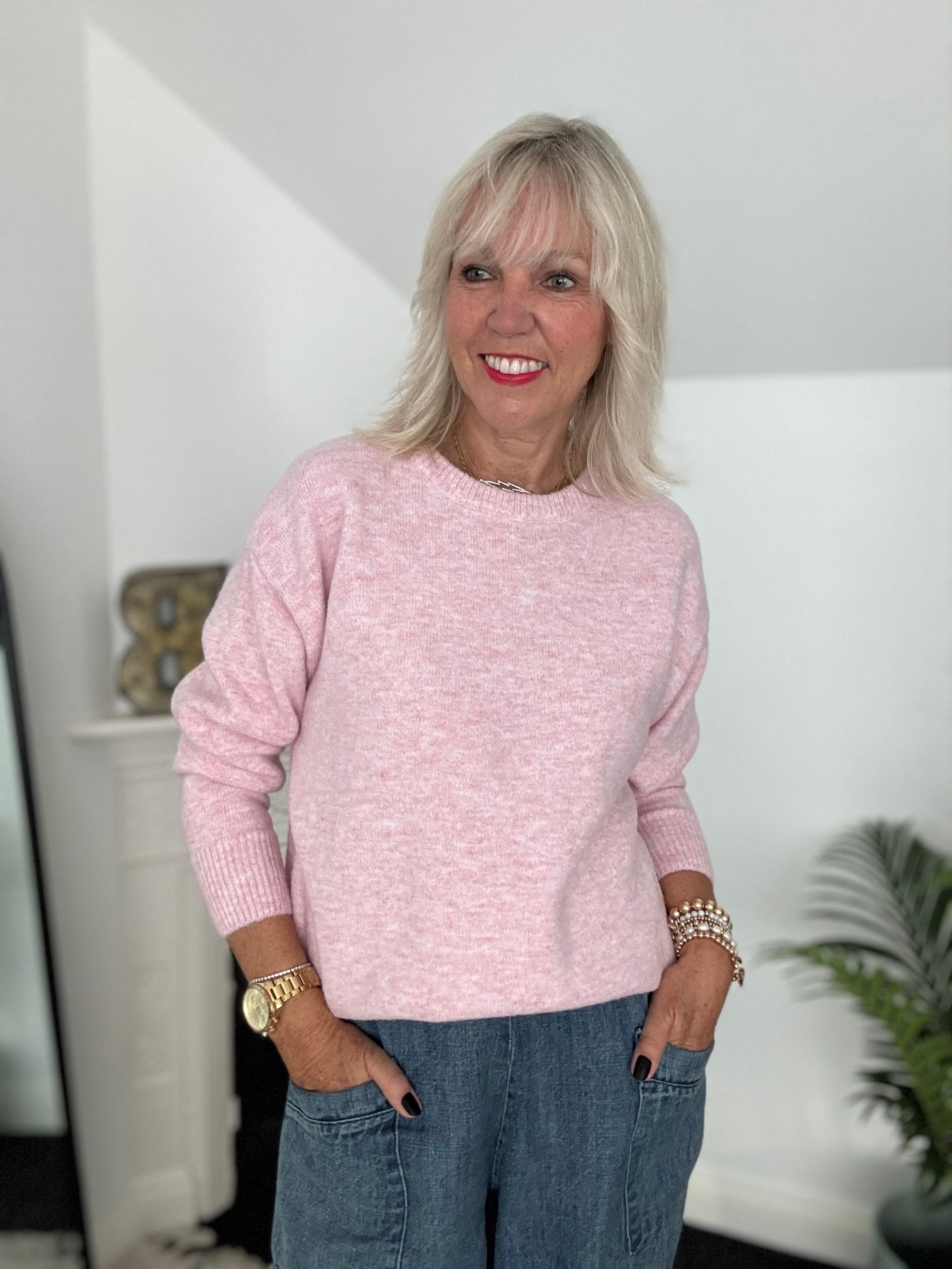 Soft & Cosy Round Neck Jumper in Pink