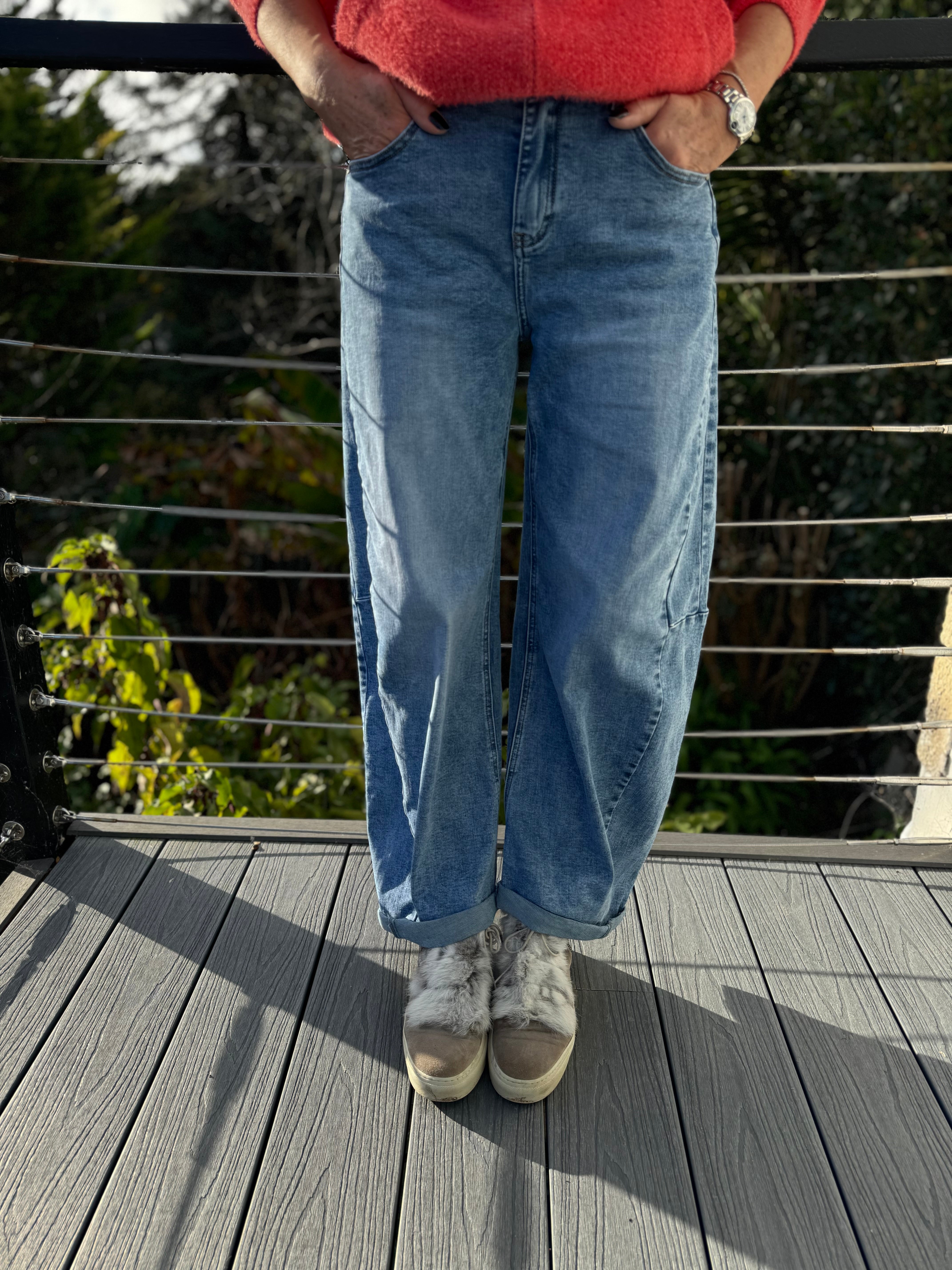 Premium Barrel Stretchy Jeans