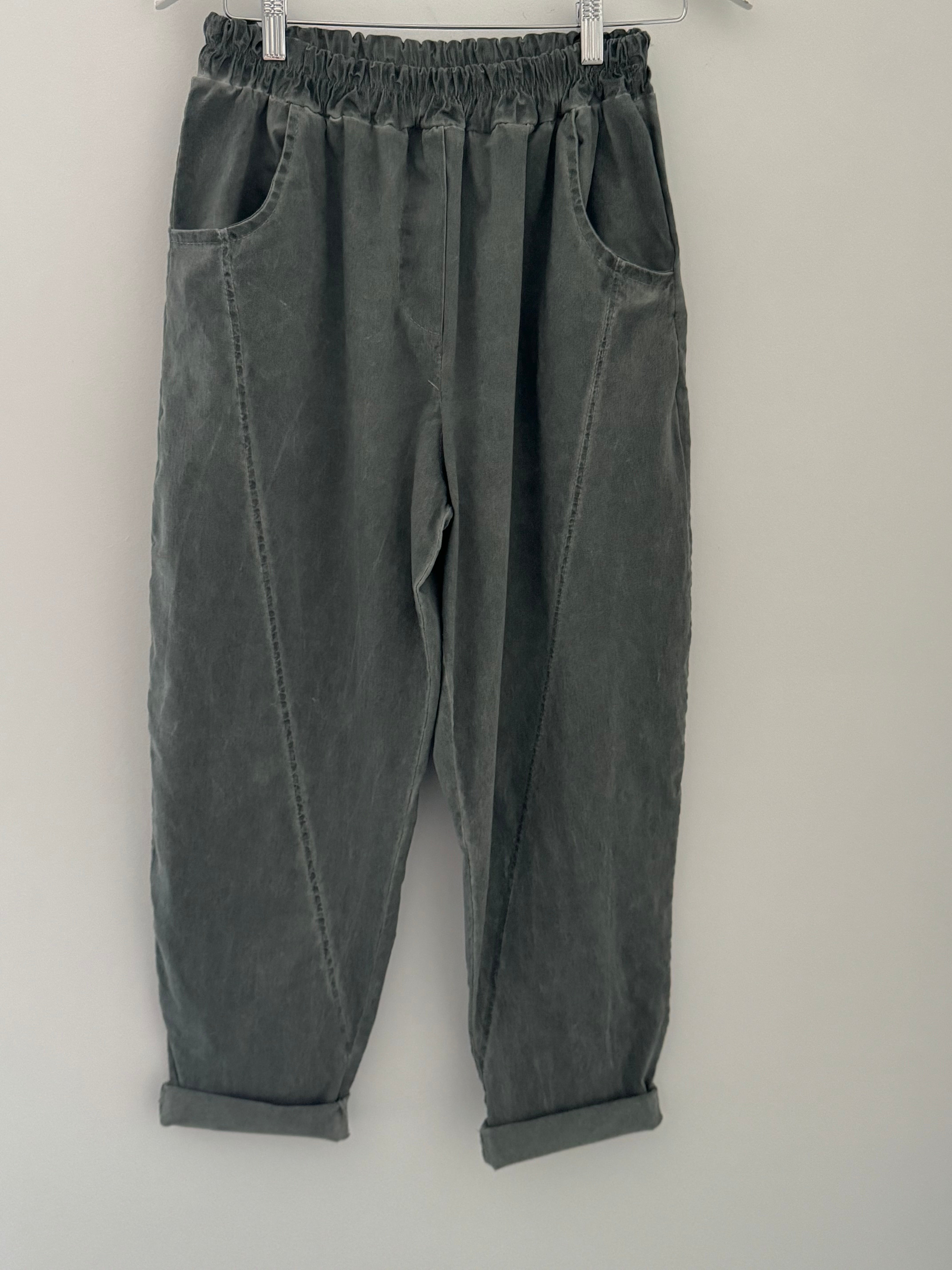 Engineered Boyfriend Joggers in Khaki