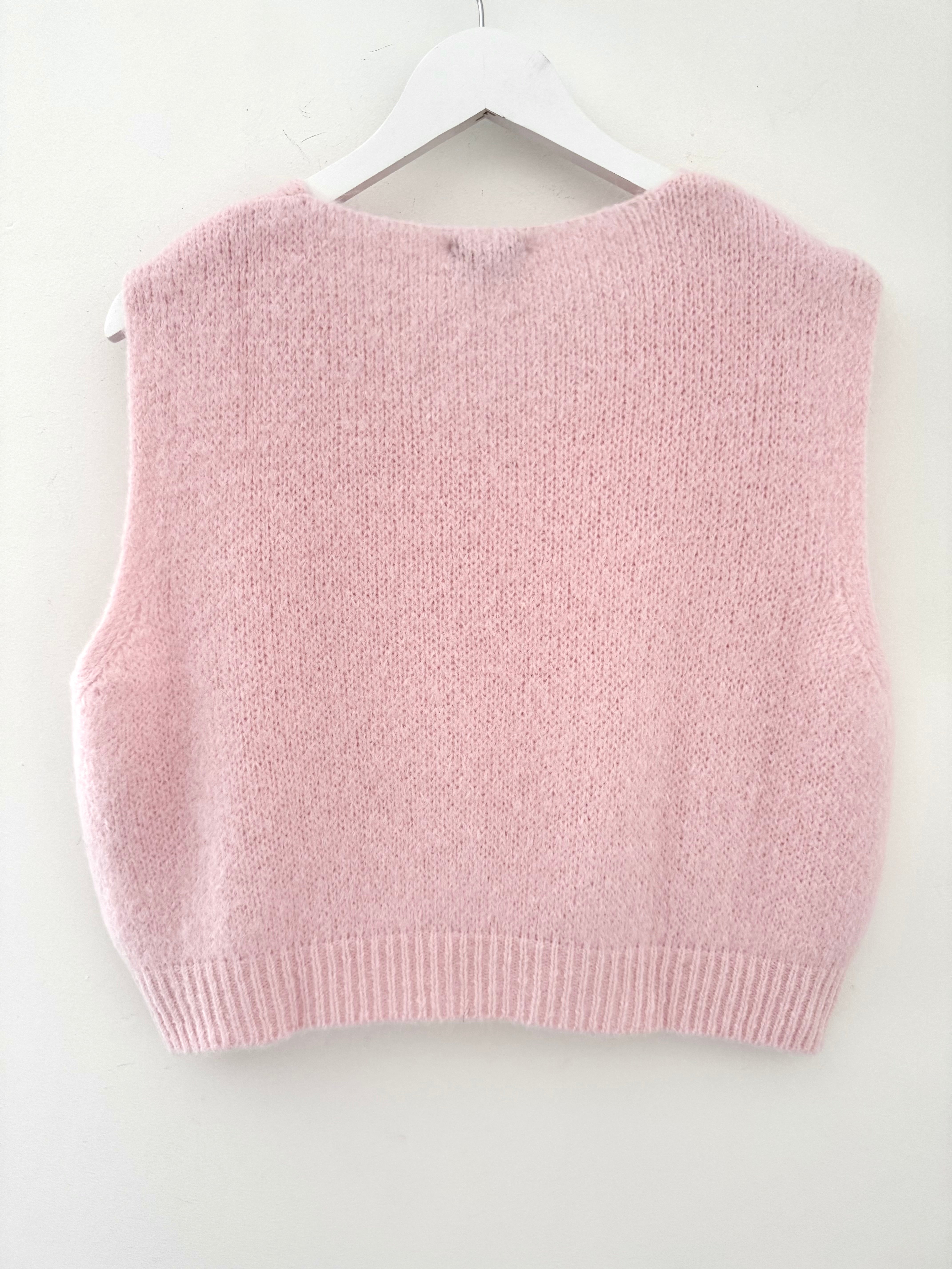 Kid Mohair Tank in Baby Pink