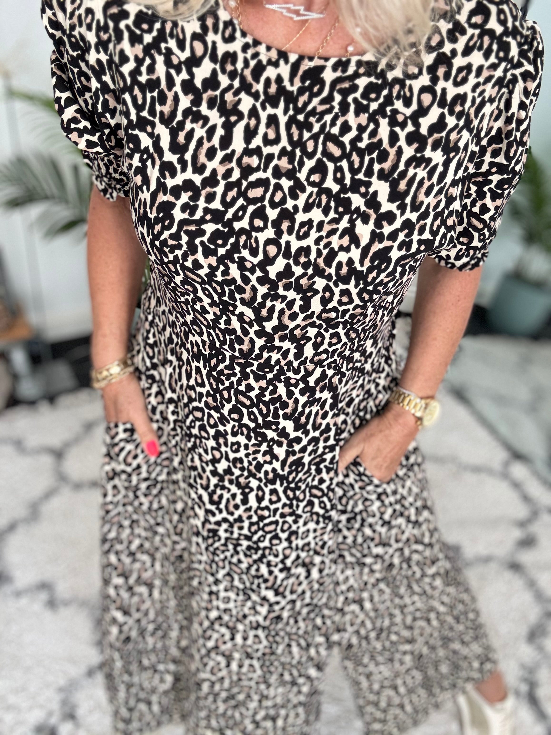 Leopard Print Tea Dress