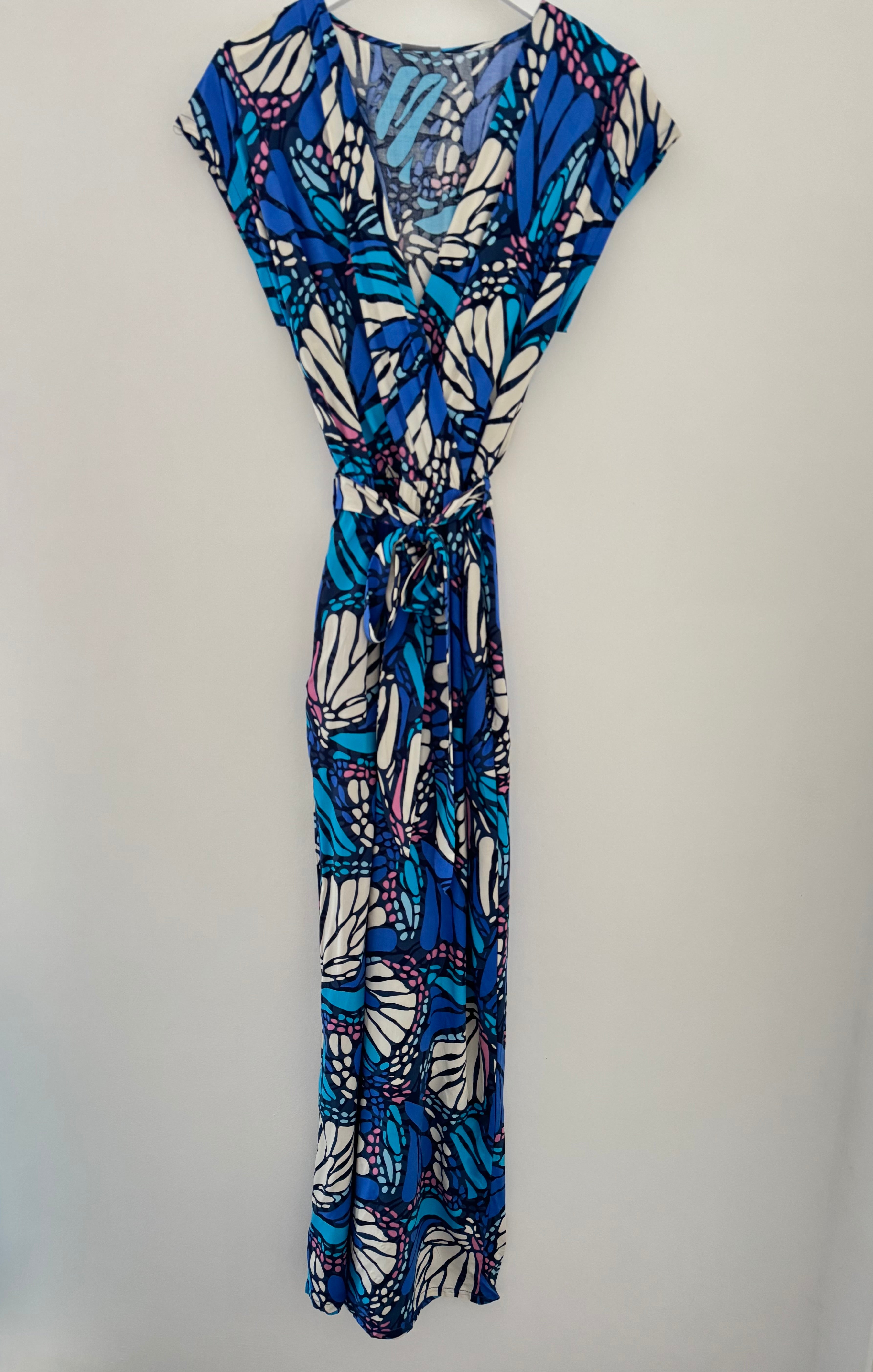 Butterfly Jumpsuit in Blue & Pink