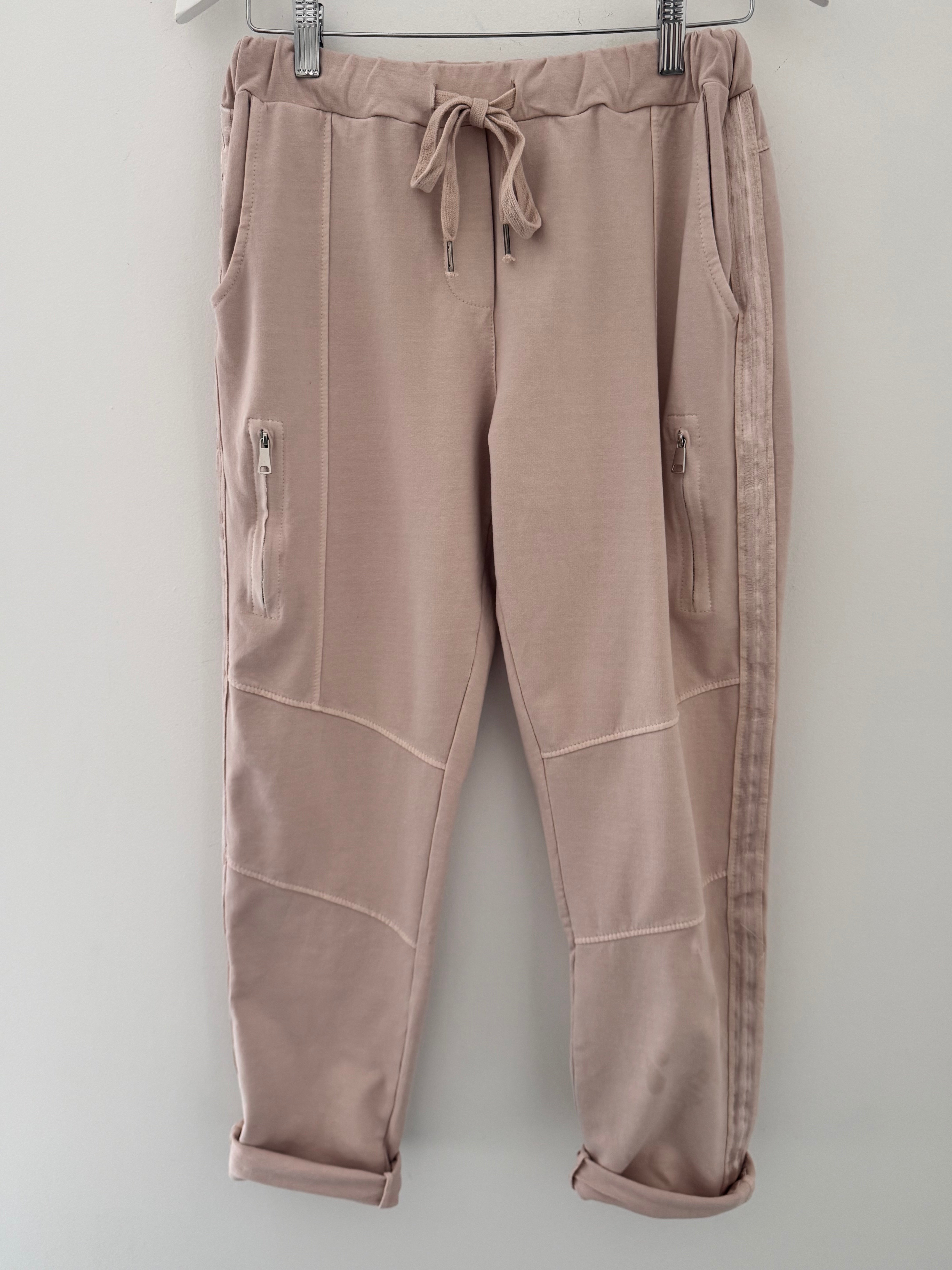 Jersey Stretch Joggers in Soft Pink